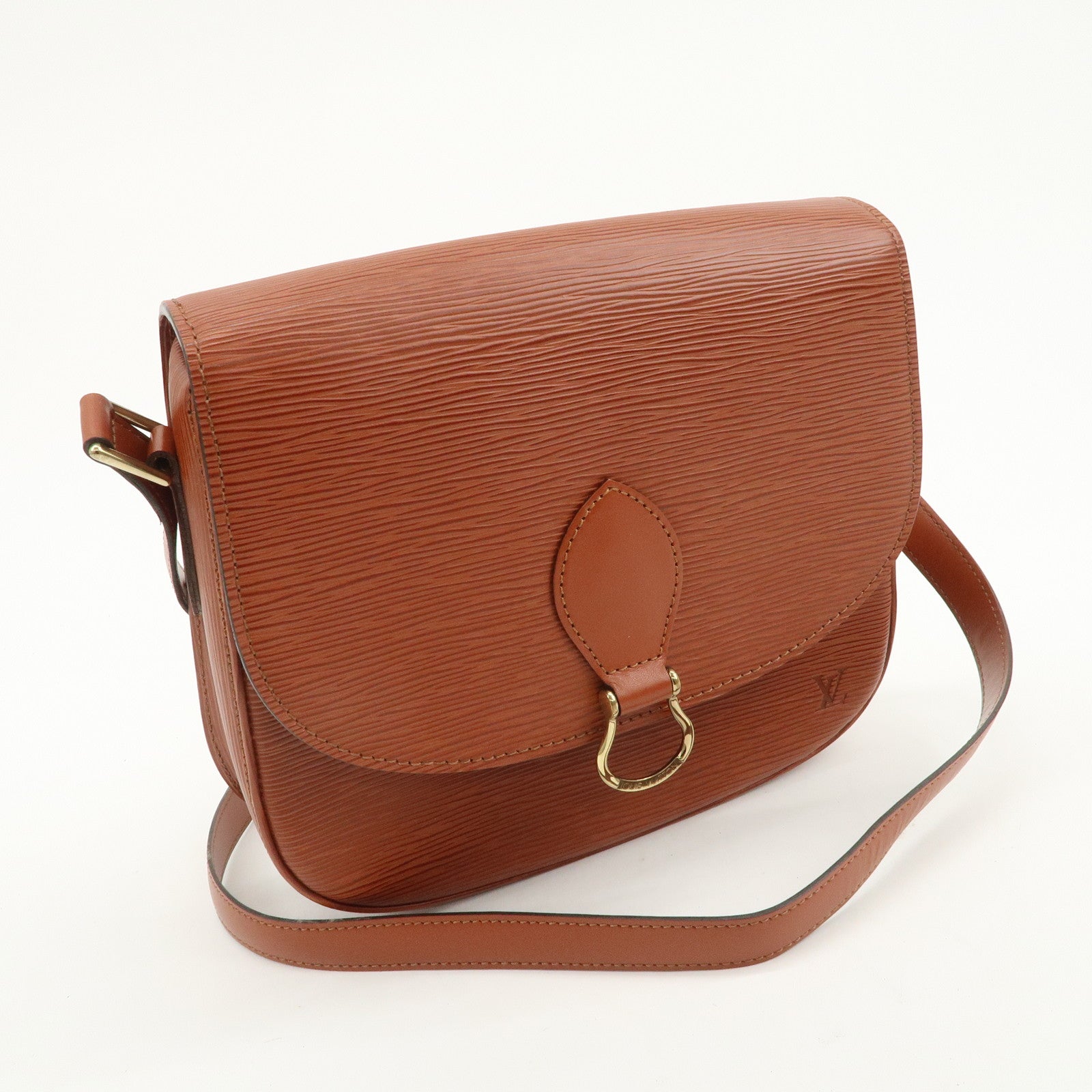 Louis Vuitton Epi Saint Cloud Shoulder Bag Kenya Brown M52193