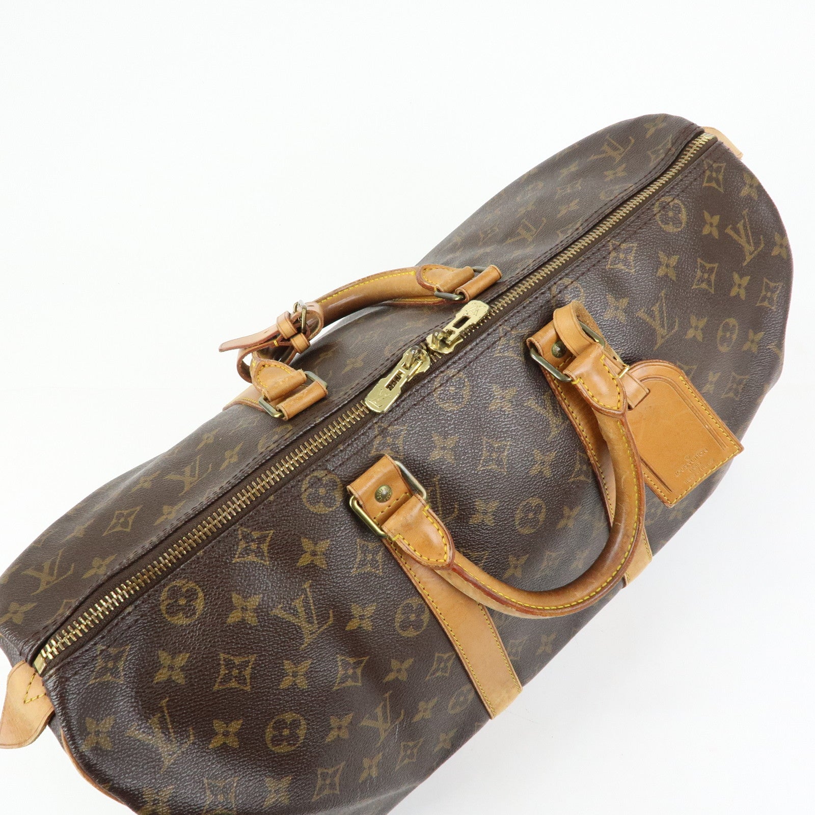 Louis Vuitton Monogram Keep All 45 Boston Bag Brown M41428