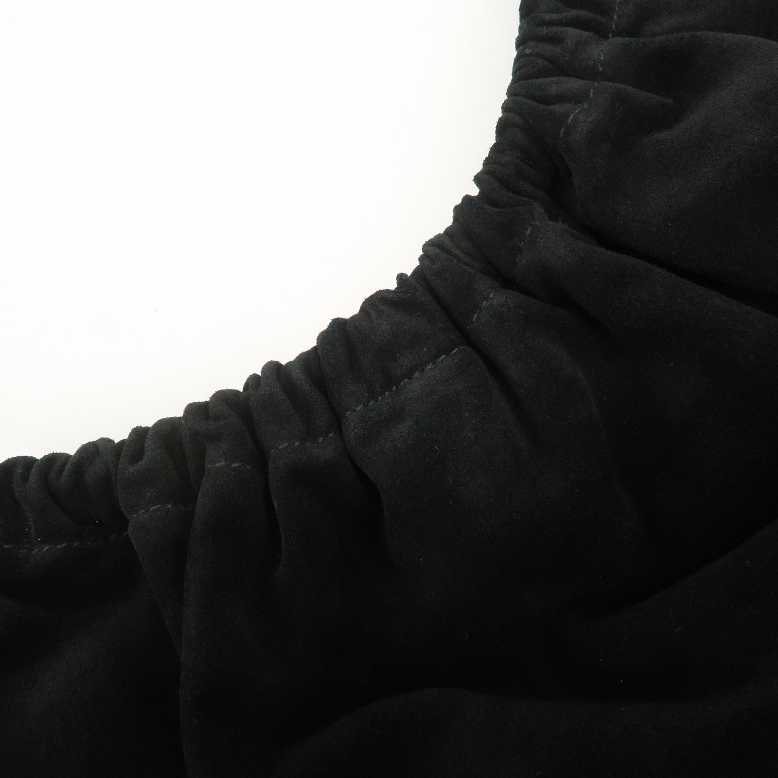 GUCCI Logo Suede Leather Shoulder Bag Hand Bag Black 001・4332