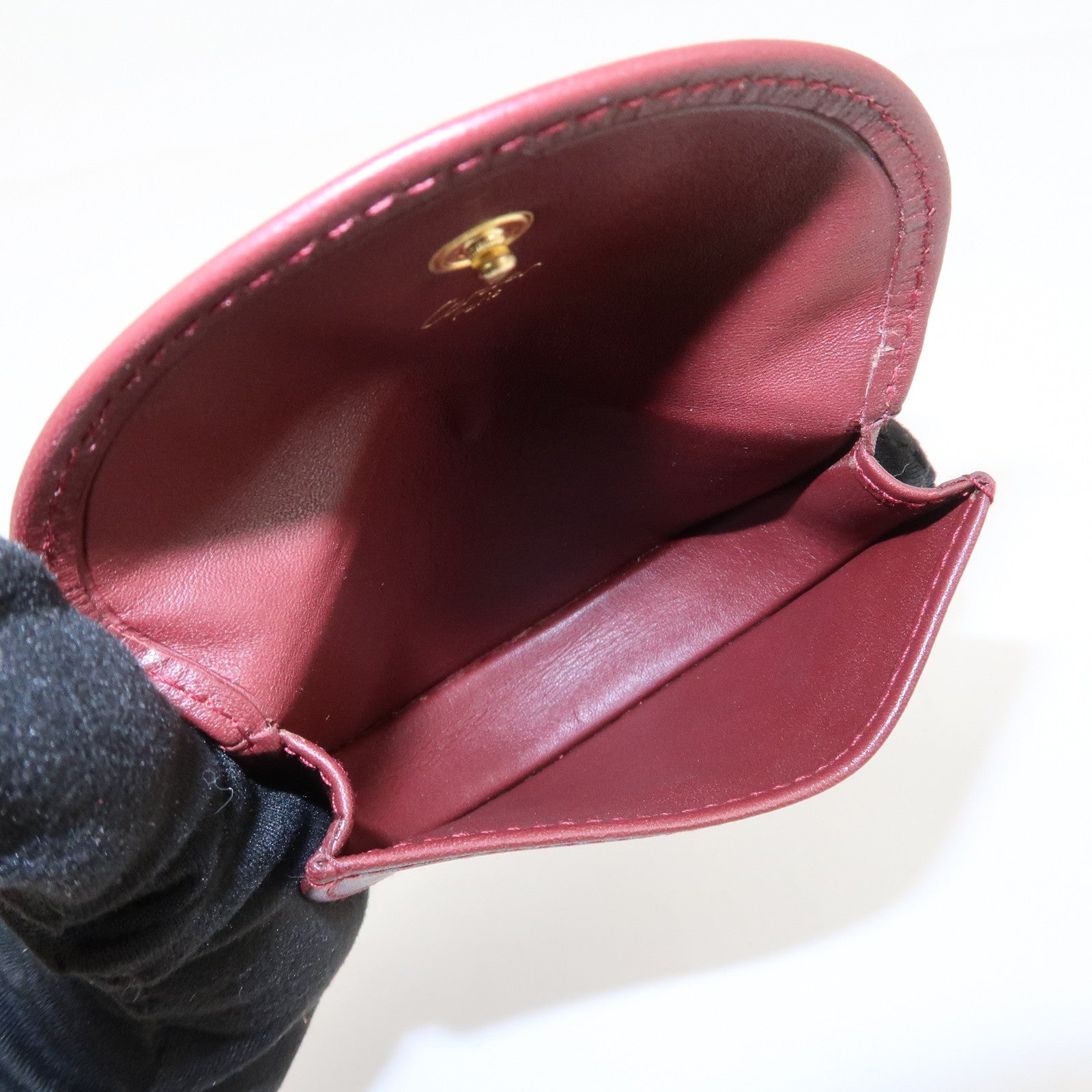 Cartier Must de Cartier Must Line Leather Coin Case L3000123 Used