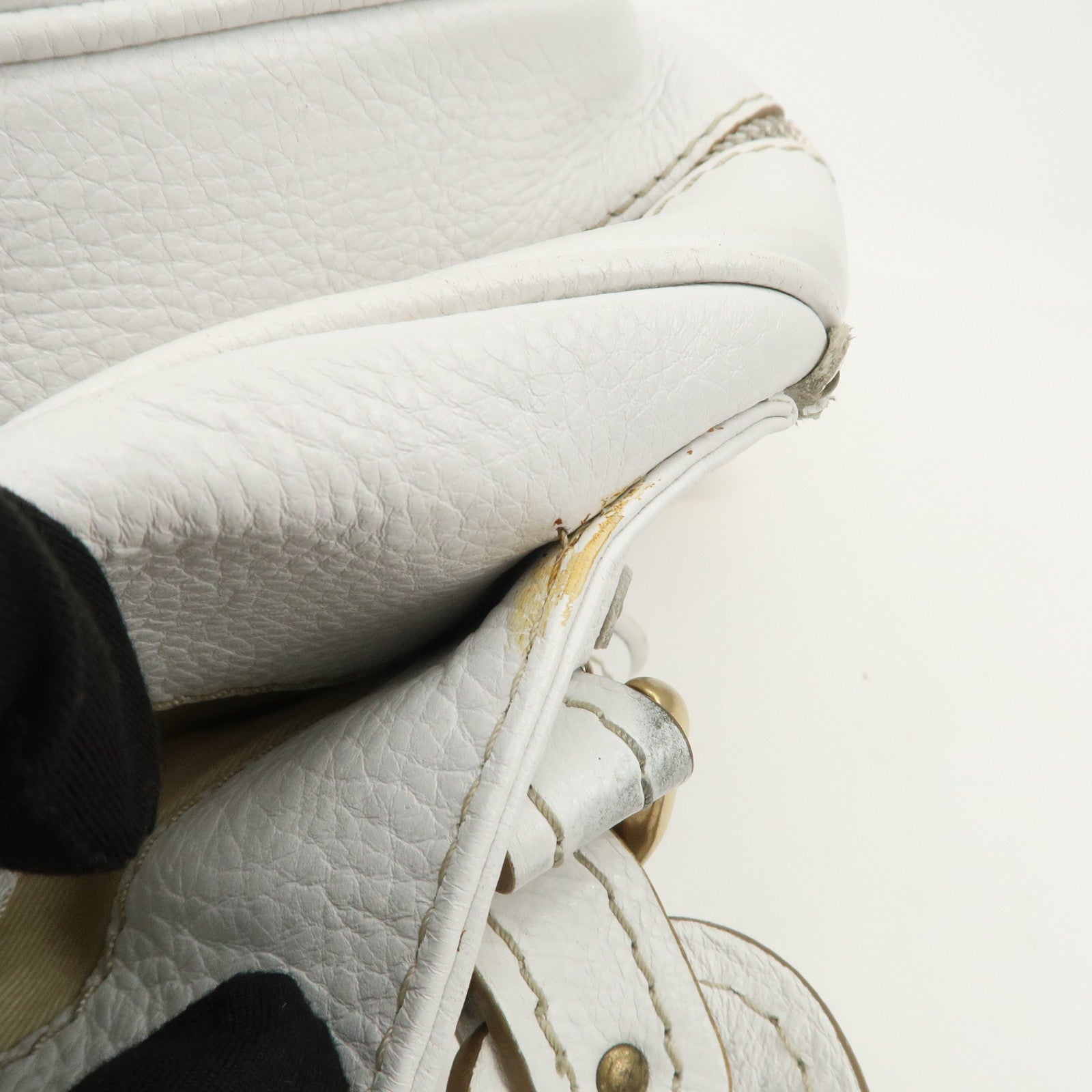 Chloe Padington Leather Hand Bag Shoulder Bag White Used