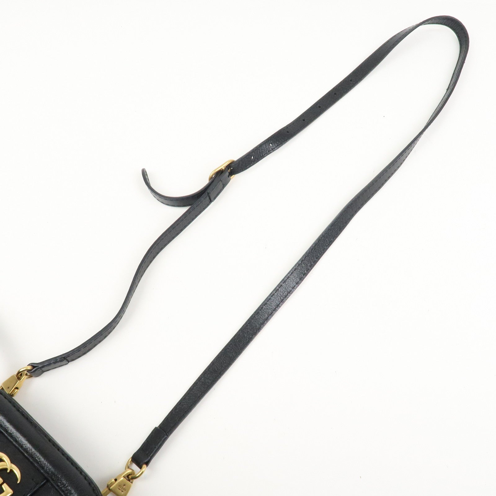 GUCCI Animalier Liber Small Cat Head Shoulder Bag Black 524620