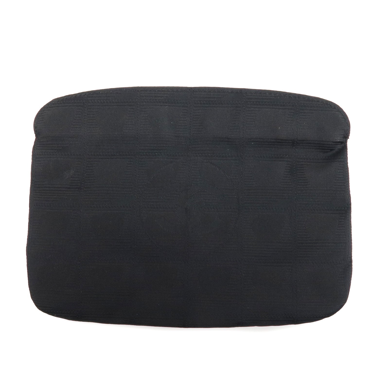 CHANEL Sports Line Nylon Leather Small Pouch Cosmetic Pouch Black