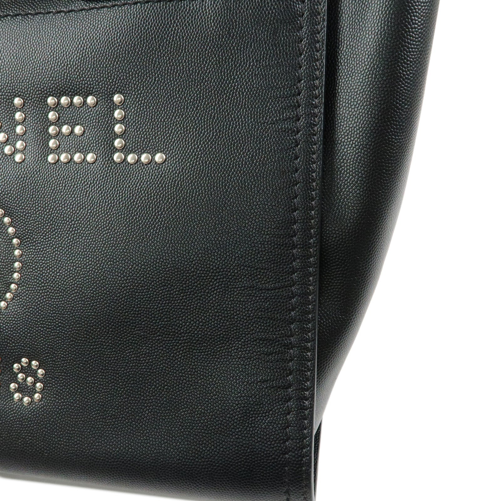 CHANEL Deauville Tote MM Caviarskin 2WAY Hand Shoulder Bag A57069