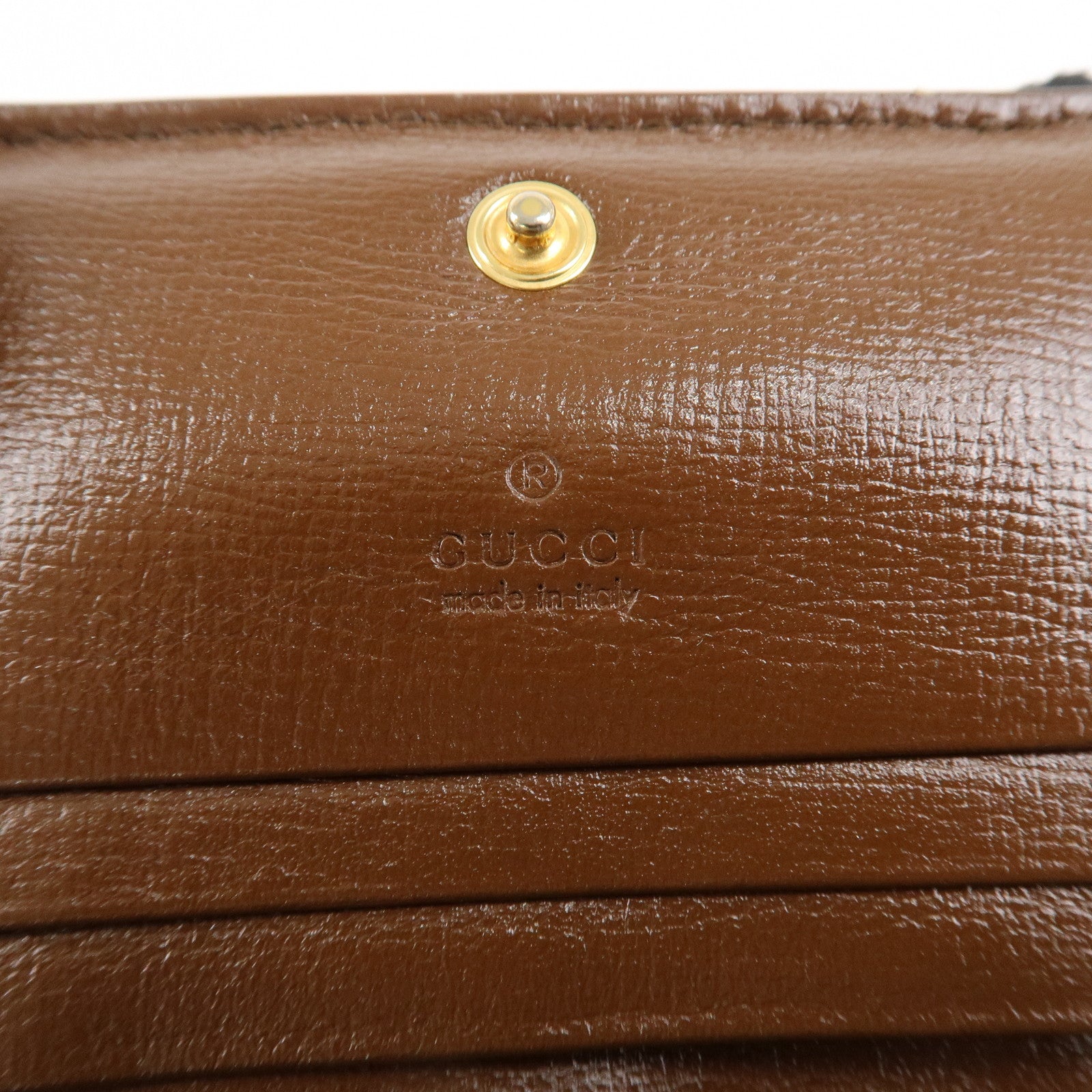 GUCCI GG Supreme Leather Heart Bi-fold Compact Wallet 648848 Used