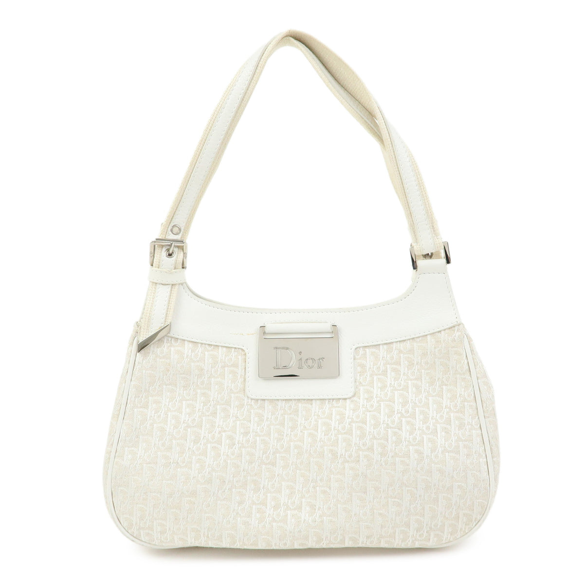 Christian Dior Street Chic Trotter Canvas Leather Shoulder Bag