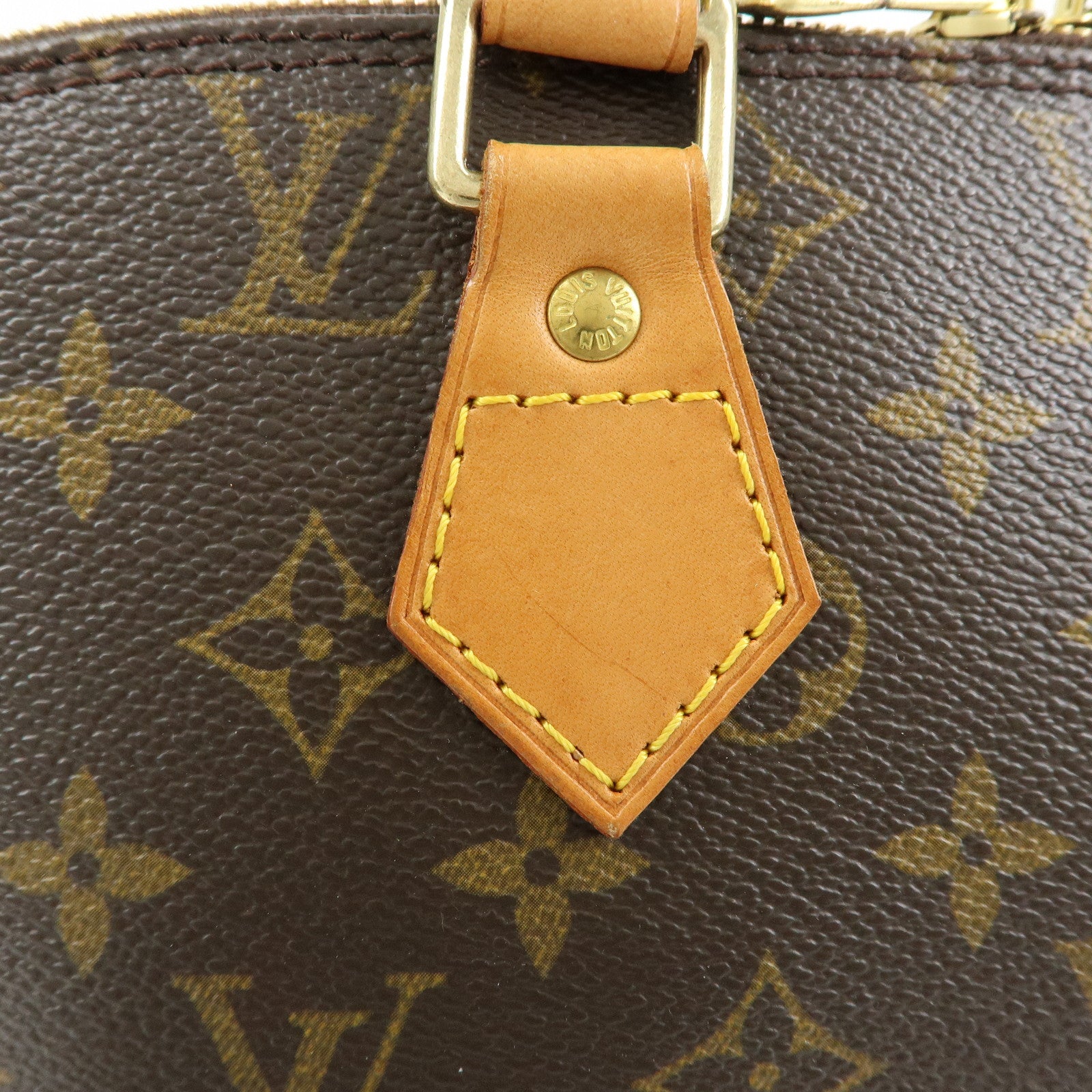Louis Vuitton Monogram Canvas Leather Alma PM Hand Bag Brown M51130