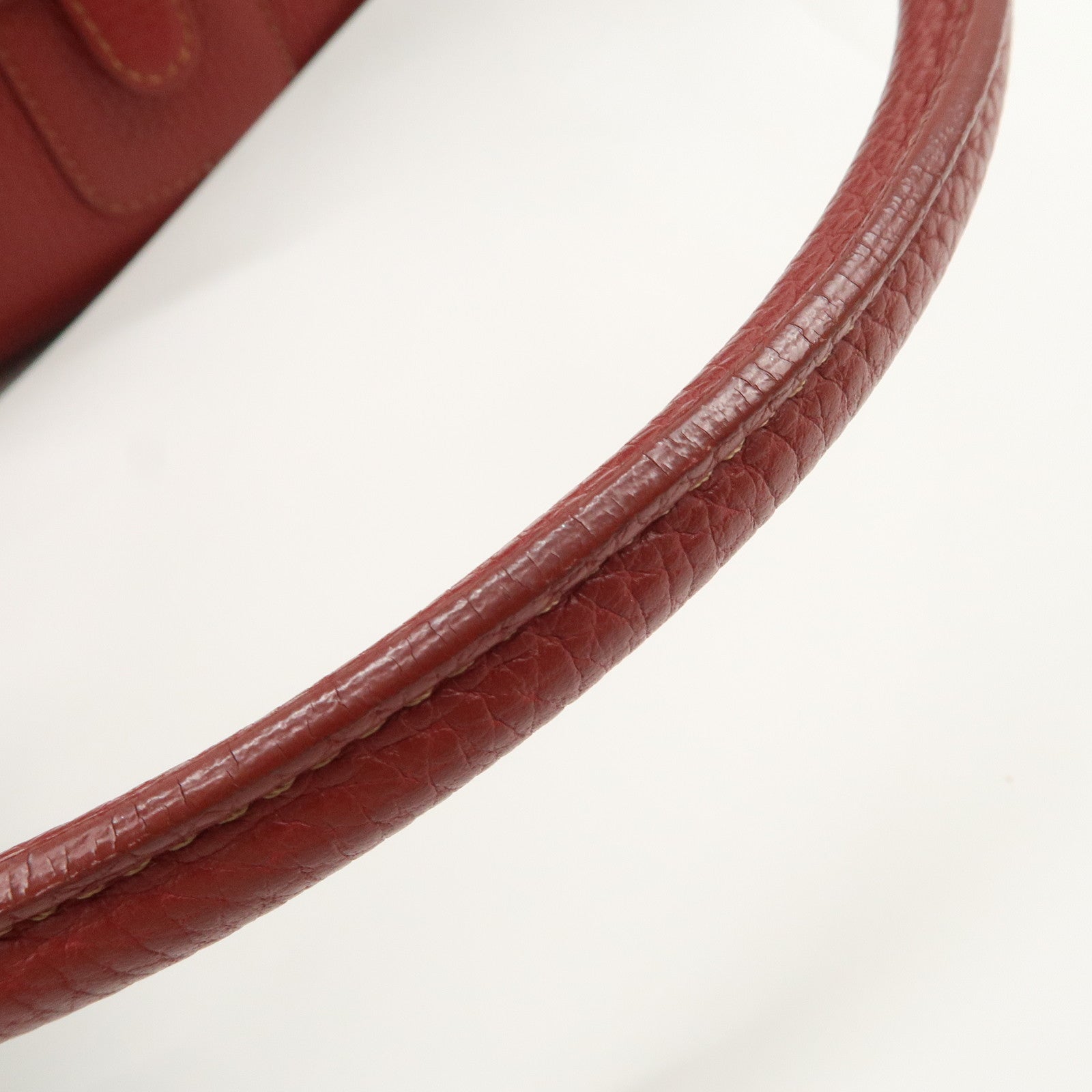 LOEWE Senda Leather Shoulder Bag Hand Bag Red