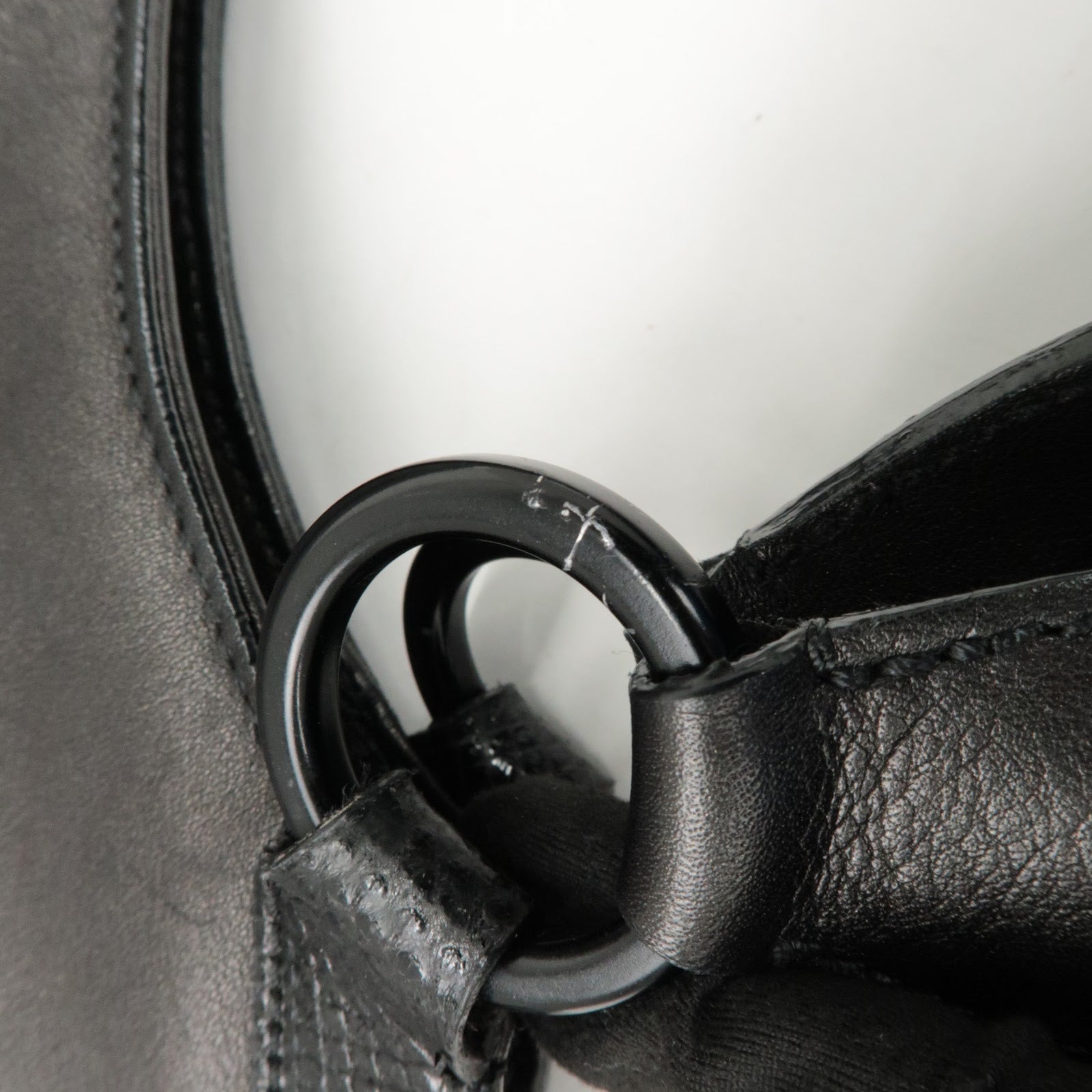 Cartier Must Line Leather Marcello Hand Bag Black Used