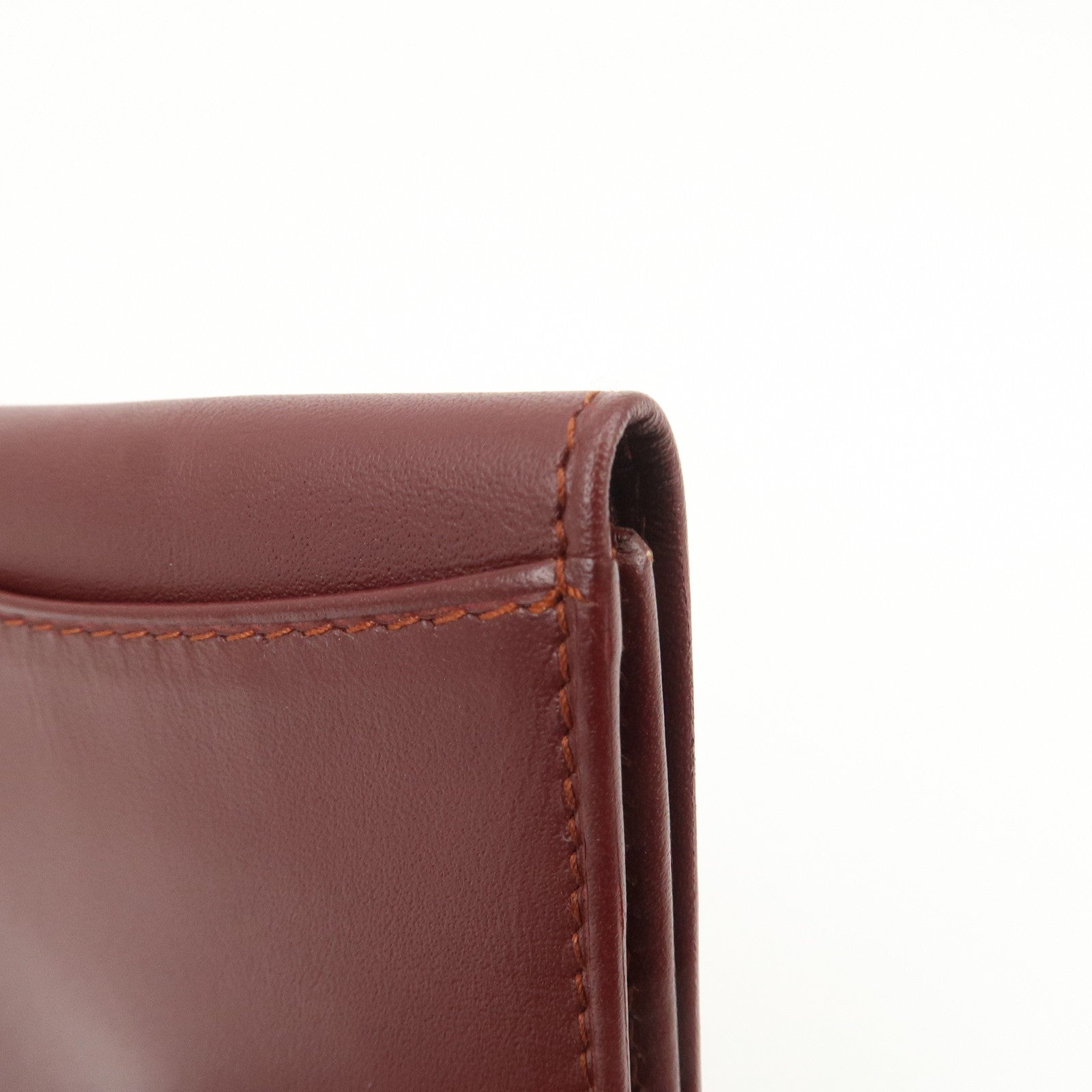 Cartier Must Line Leather Coin Case Bordeaux