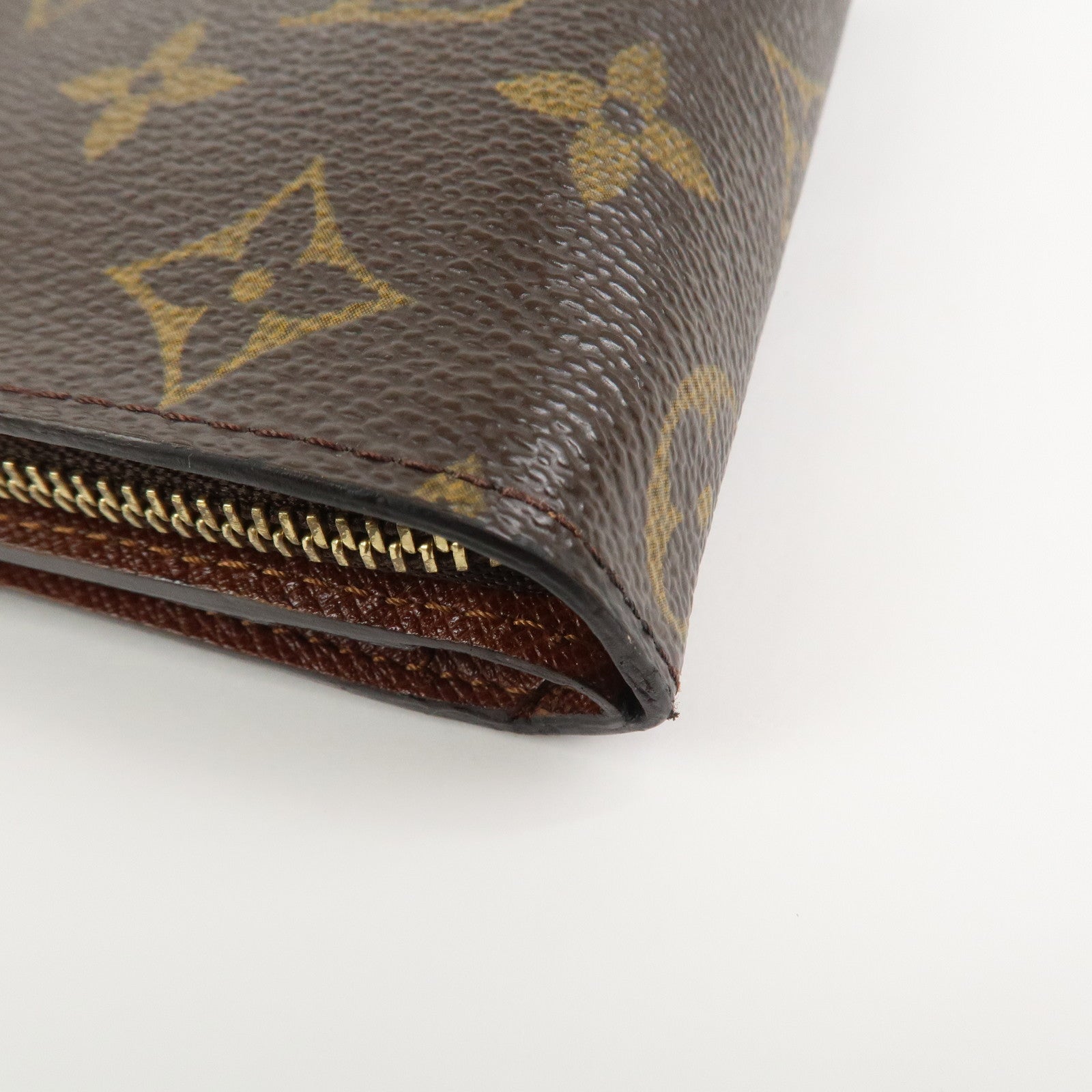 Louis Vuitton Monogram Compact Zippy Wallet Brown M61667