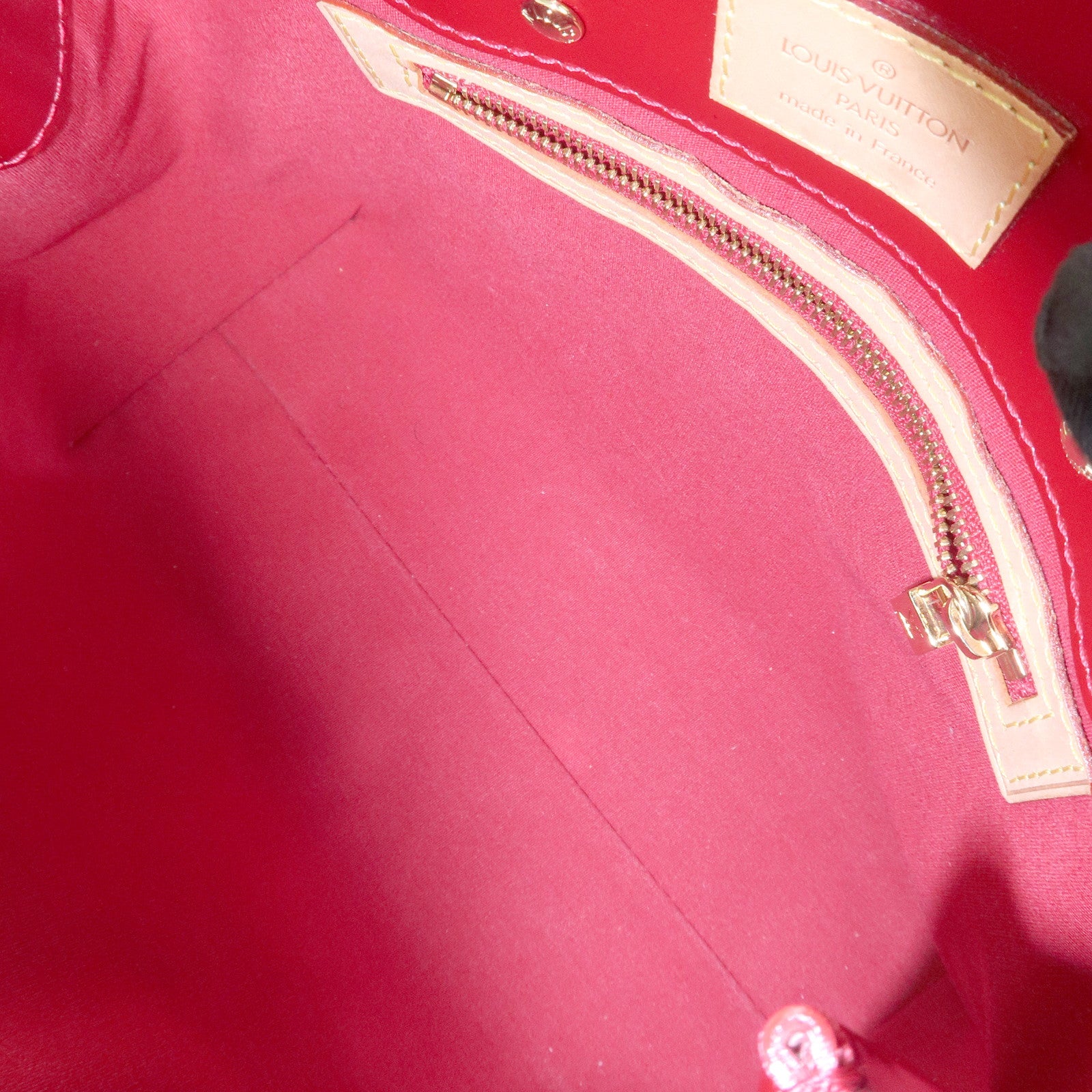 Louis Vuitton Monogram Vernis Lead PM Hand Bag Red M91990