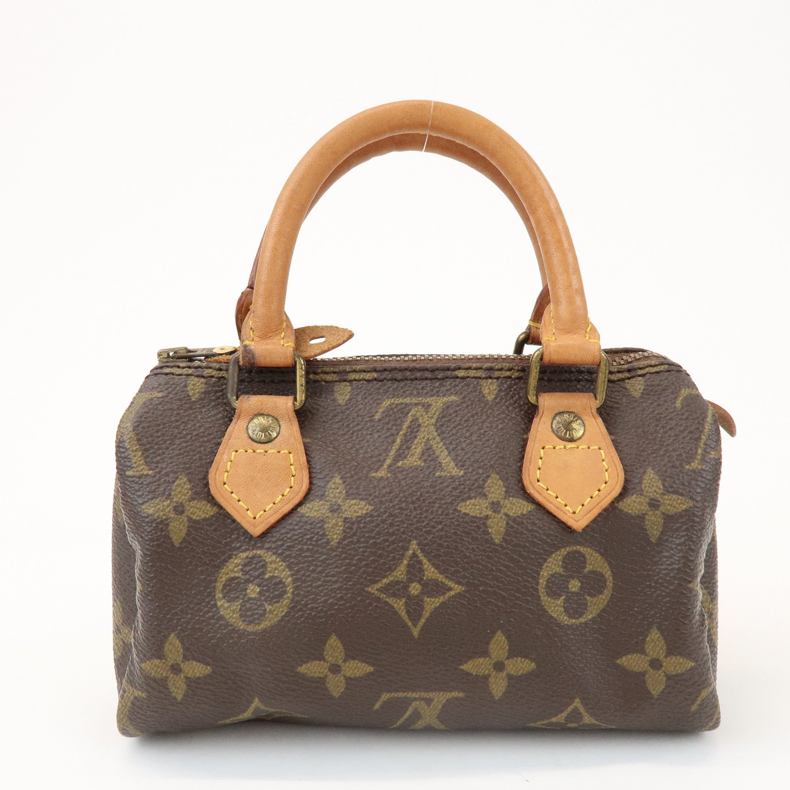 Louis Vuitton Monogram Mini Speedy Hand Bag & Strap Brown M41534