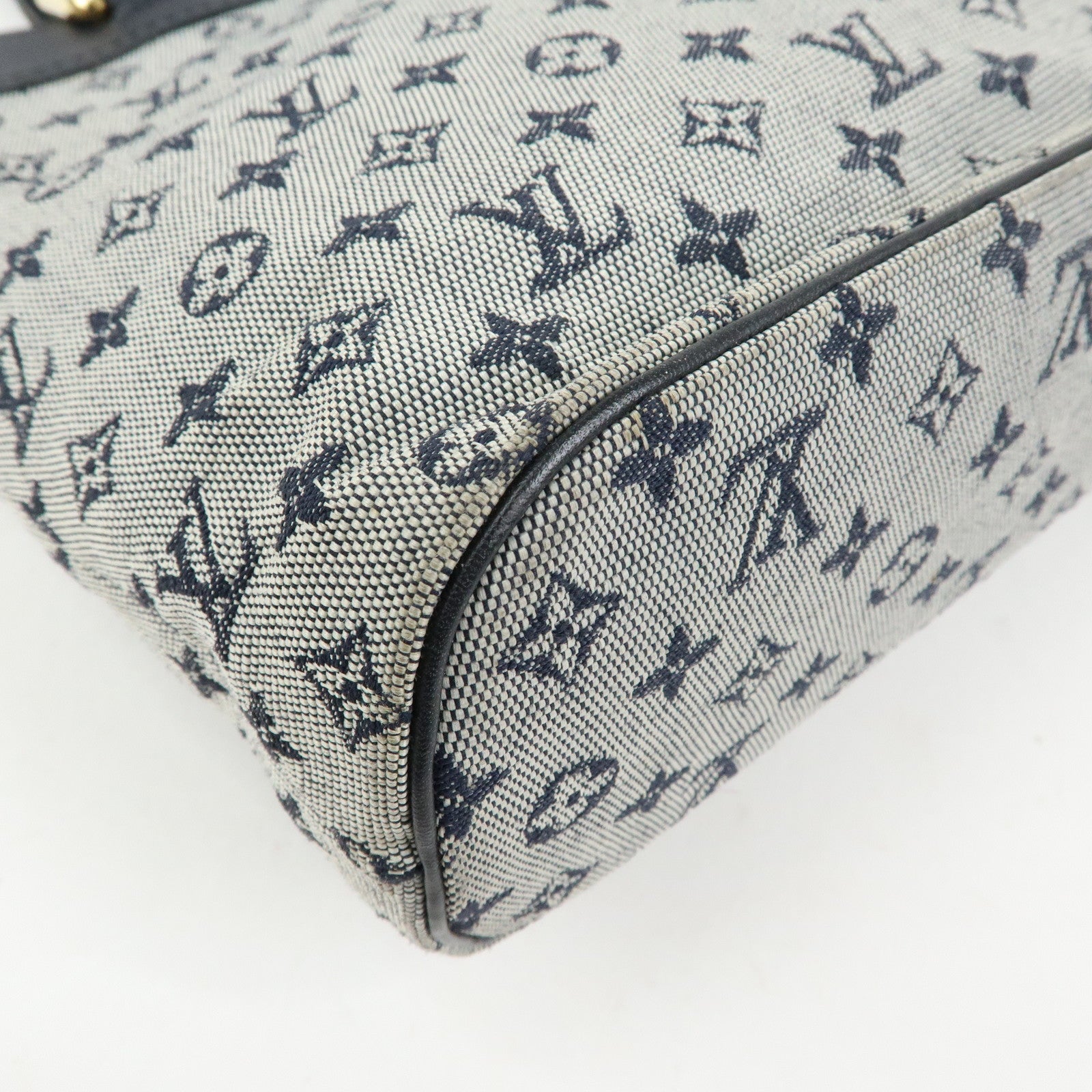 Louis Vuitton Monogram Mini Lin Lucille PM Hand Bag Blue M92676