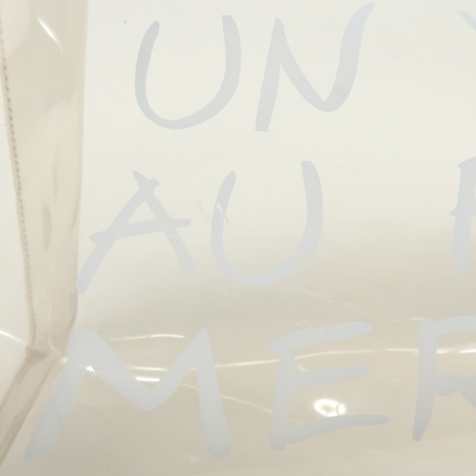 HERMES Kelly Vinyl Hand Bag Clear Transparent