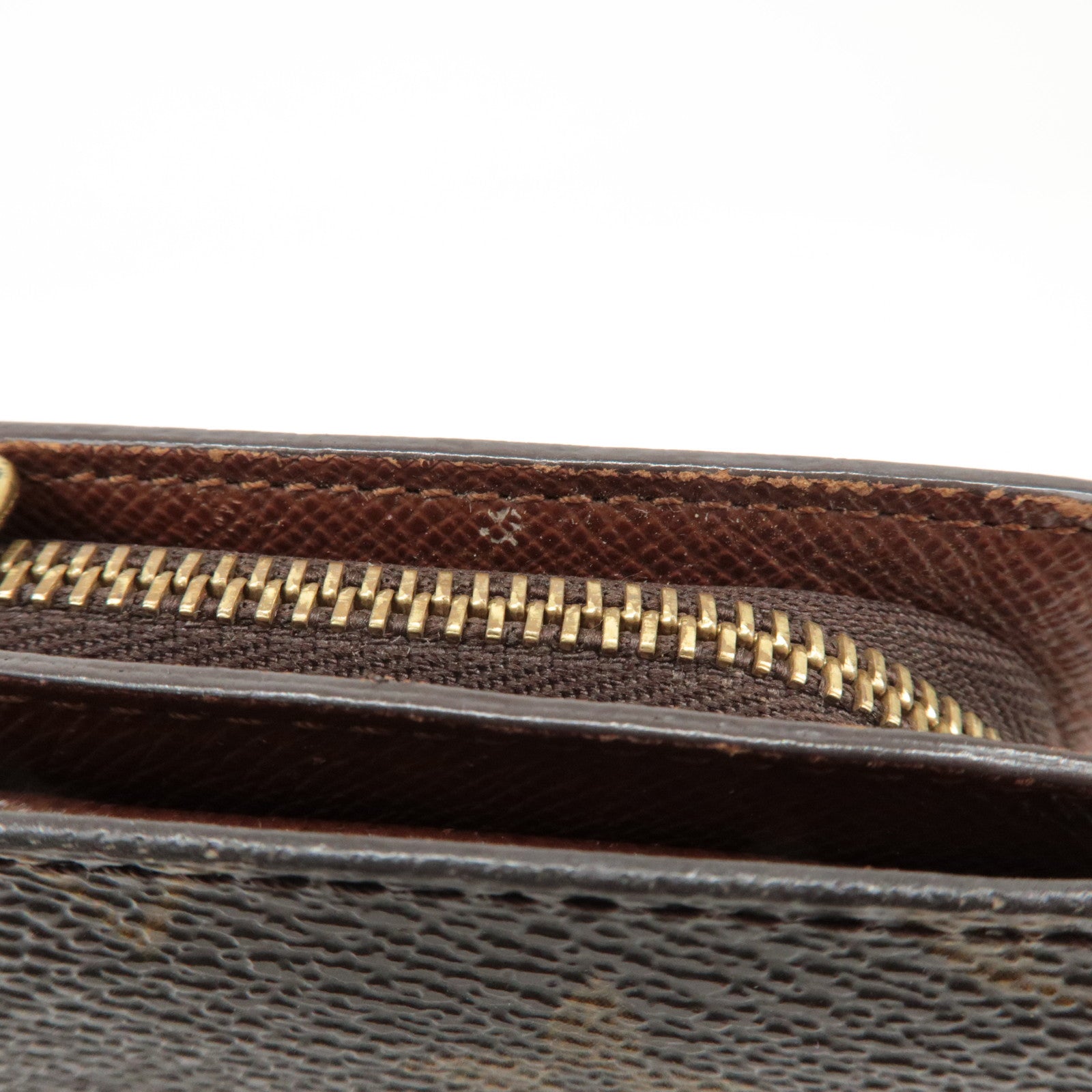 Louis Vuitton Monogram Porte Papier Zip Bi-fold Wallet Brown M61207 Used