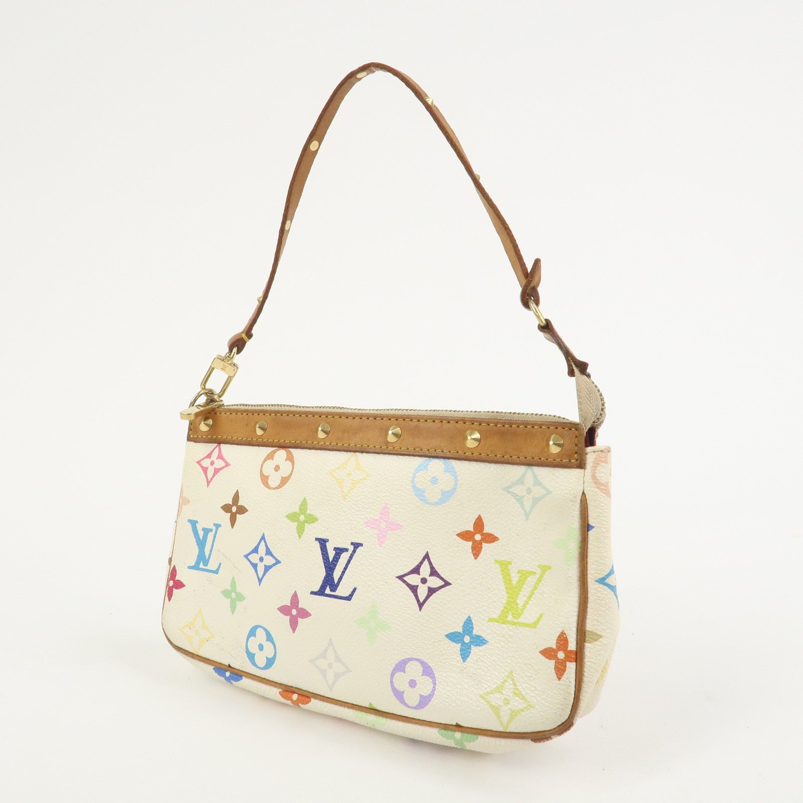 Louis Vuitton Monogram Multicolor Pochette Accessoires Blanc M92649