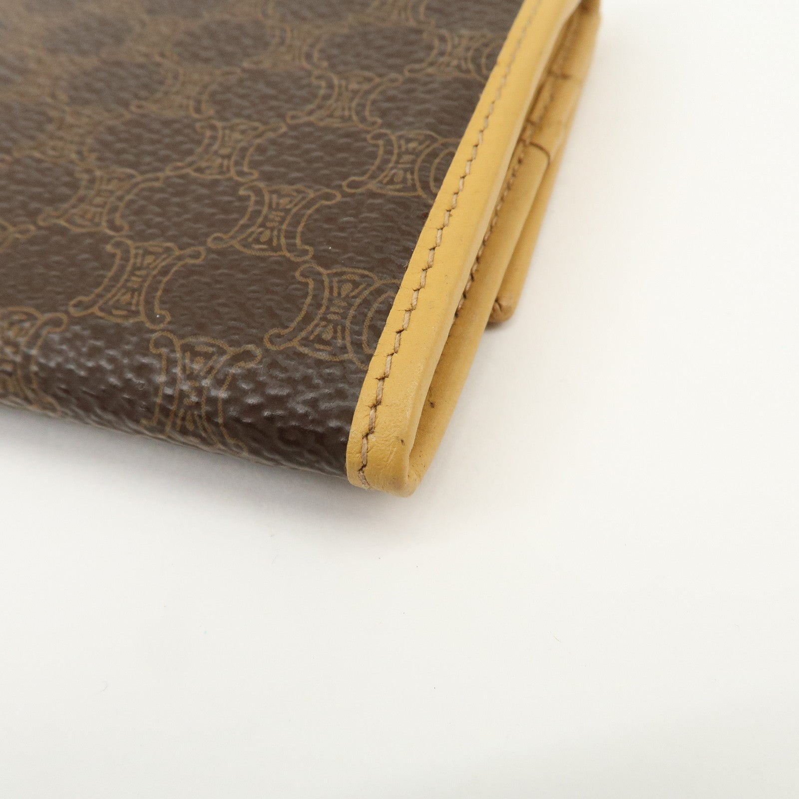 CELINE Macadam PVC Leather Long Wallet Brown