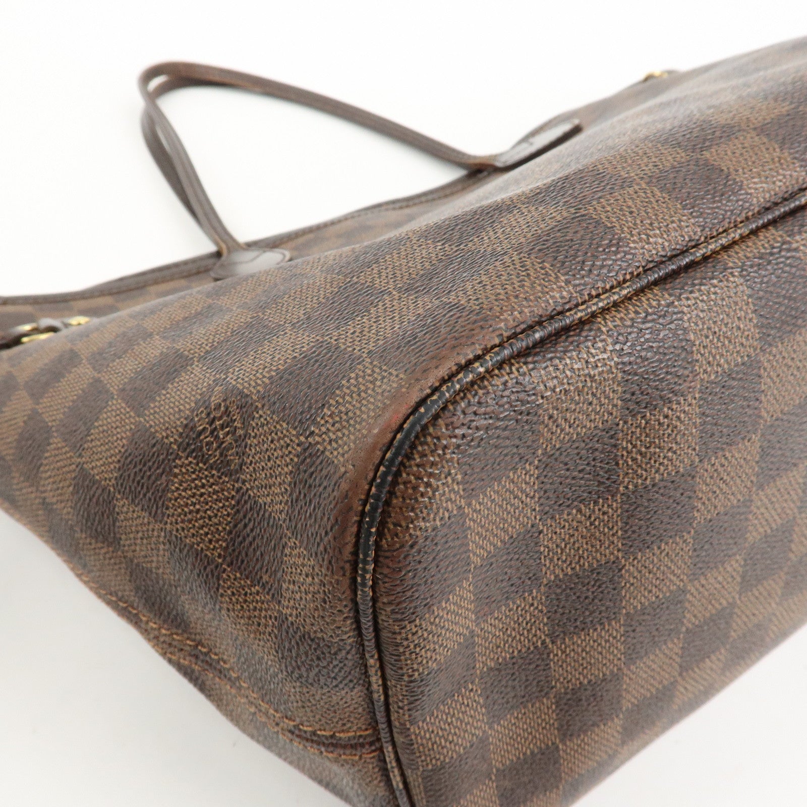 Louis Vuitton Damier Ebene Canvas Neverfull MM Tote Bag N51105 Used