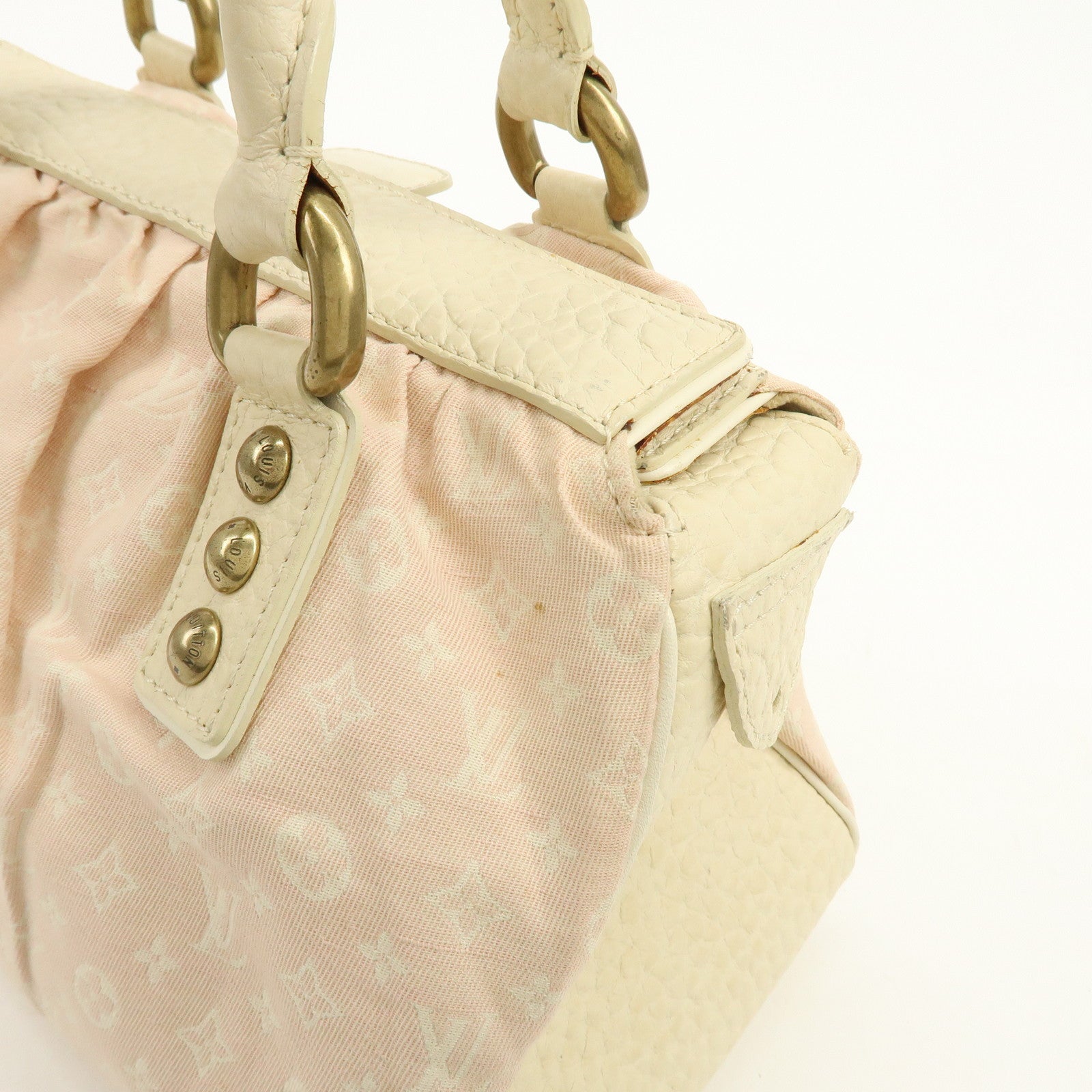 Louis Vuitton Monogram Mini Lin Trapes PM Hand Bag Rose M40062