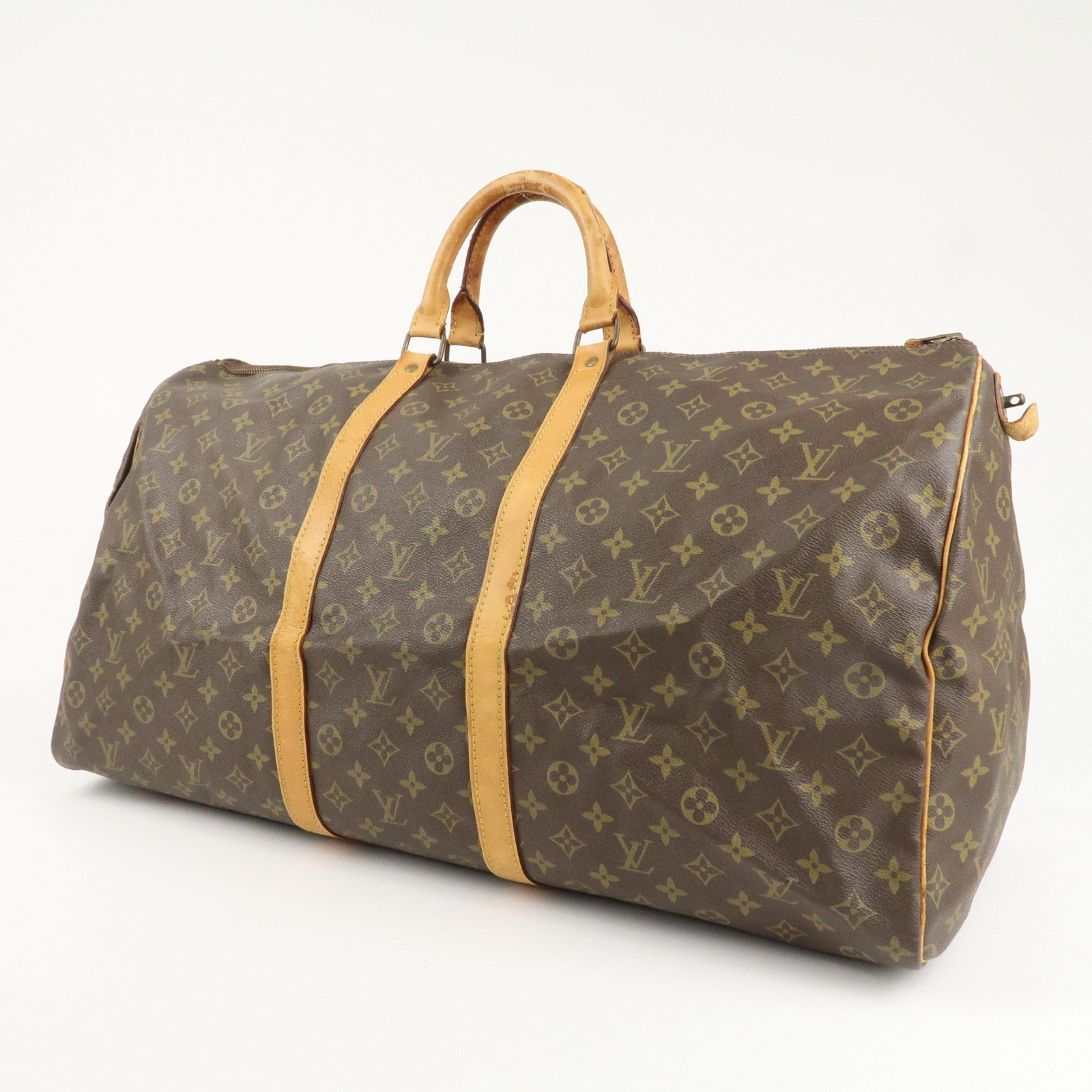 Louis Vuitton Monogram Keep All 60 Boston Bag Brown M41422 Used