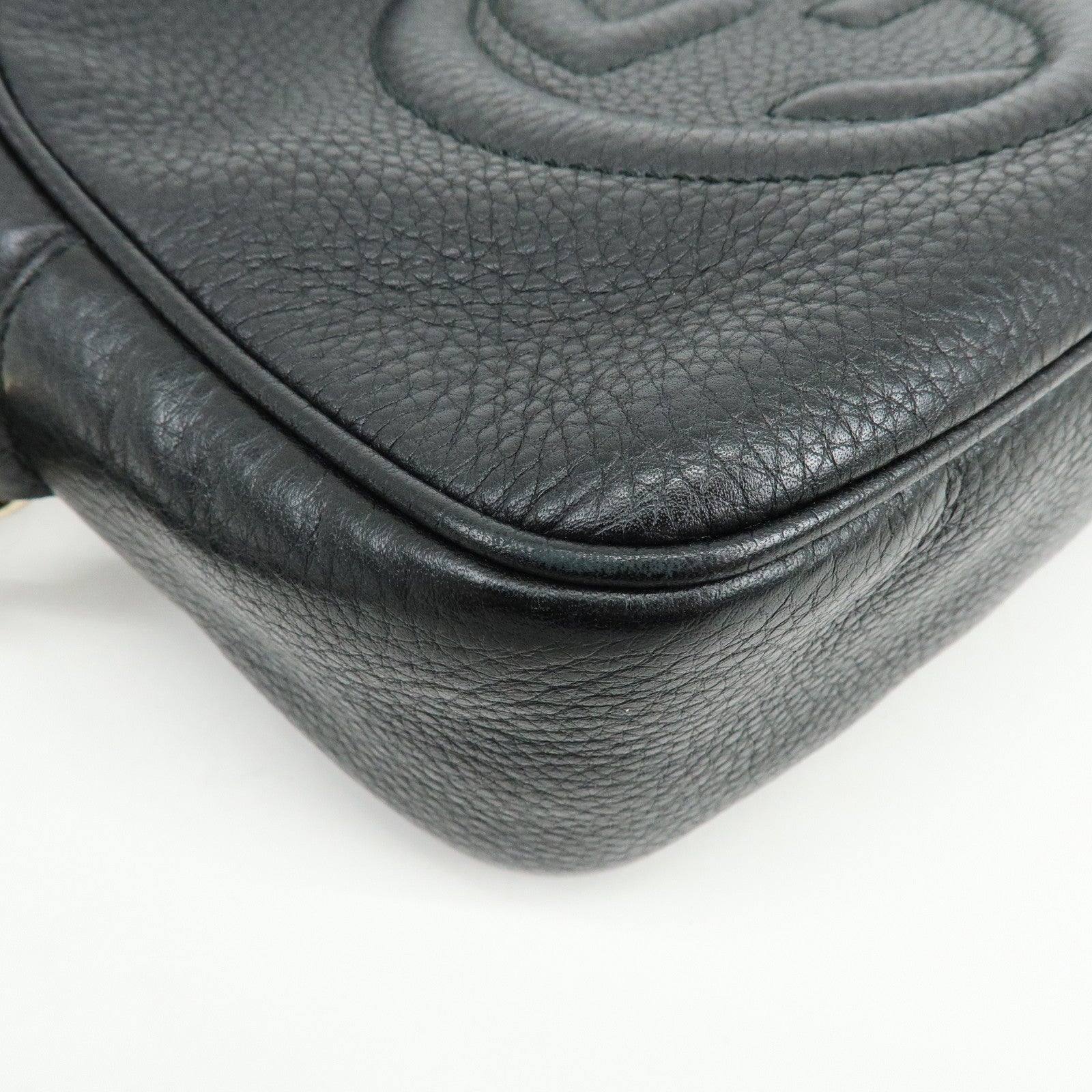 GUCCI SOHO Leather Small Disco Bag Shoulder Bag Black 308364