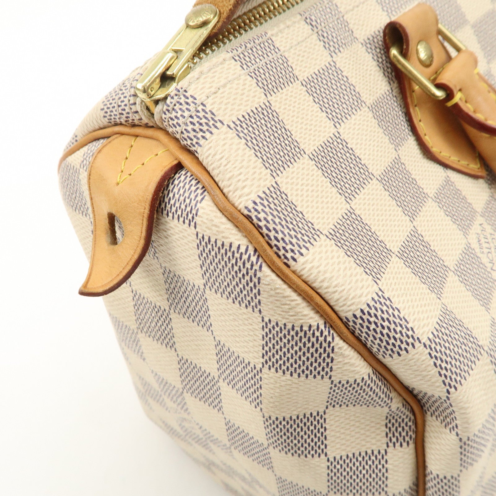 Louis Vuitton Damier Azur Speedy 30 Hand Bag Boston Bag N41533 Used