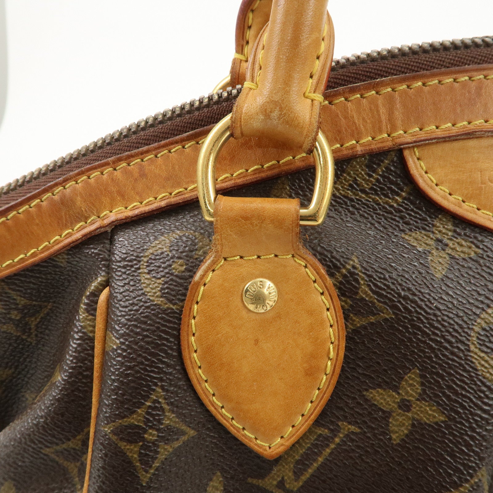 Louis Vuitton Monogram Tivoli PM Hand Bag Brown M40143 Used