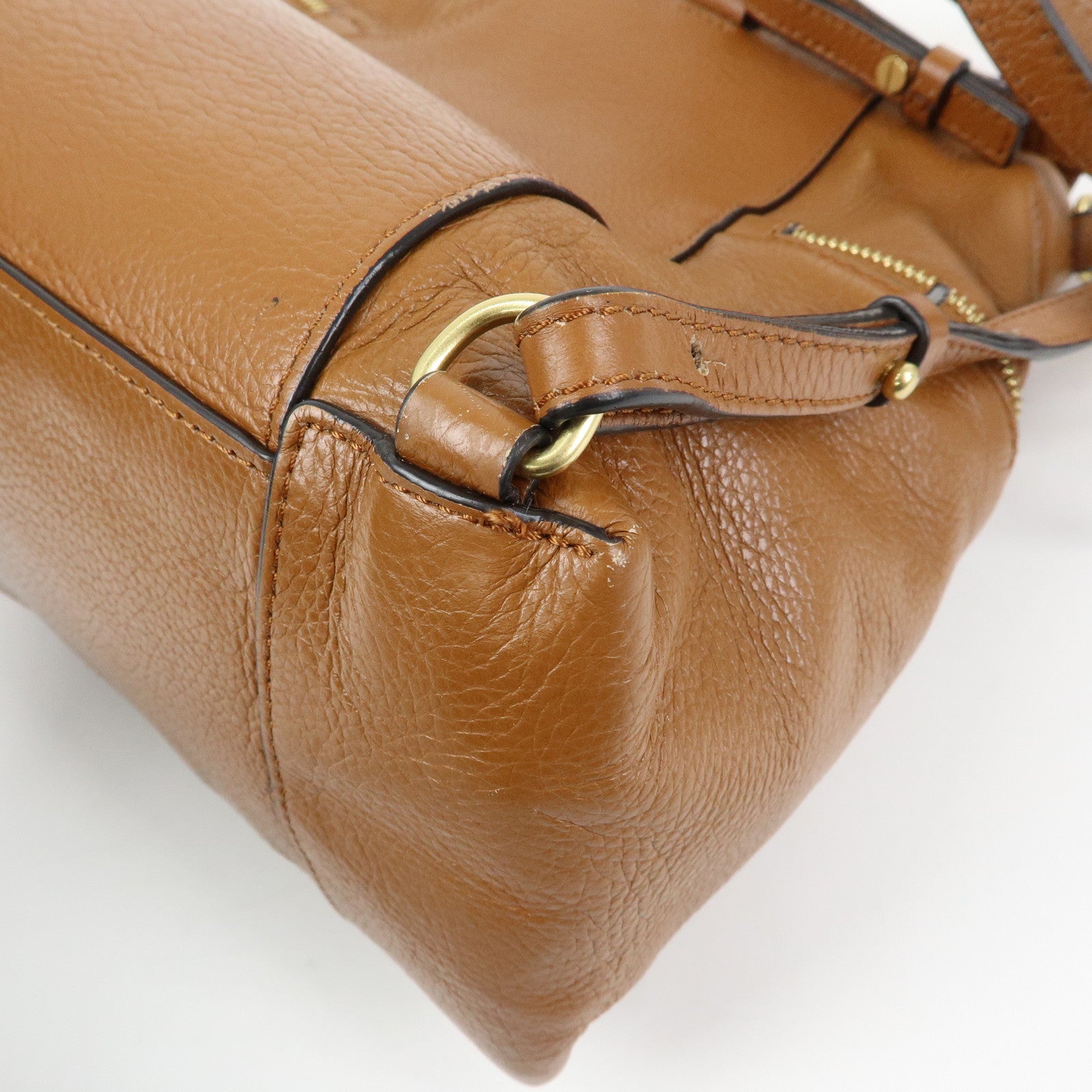 Chloe See By Chloe Leather Backpack Rucksack Camel