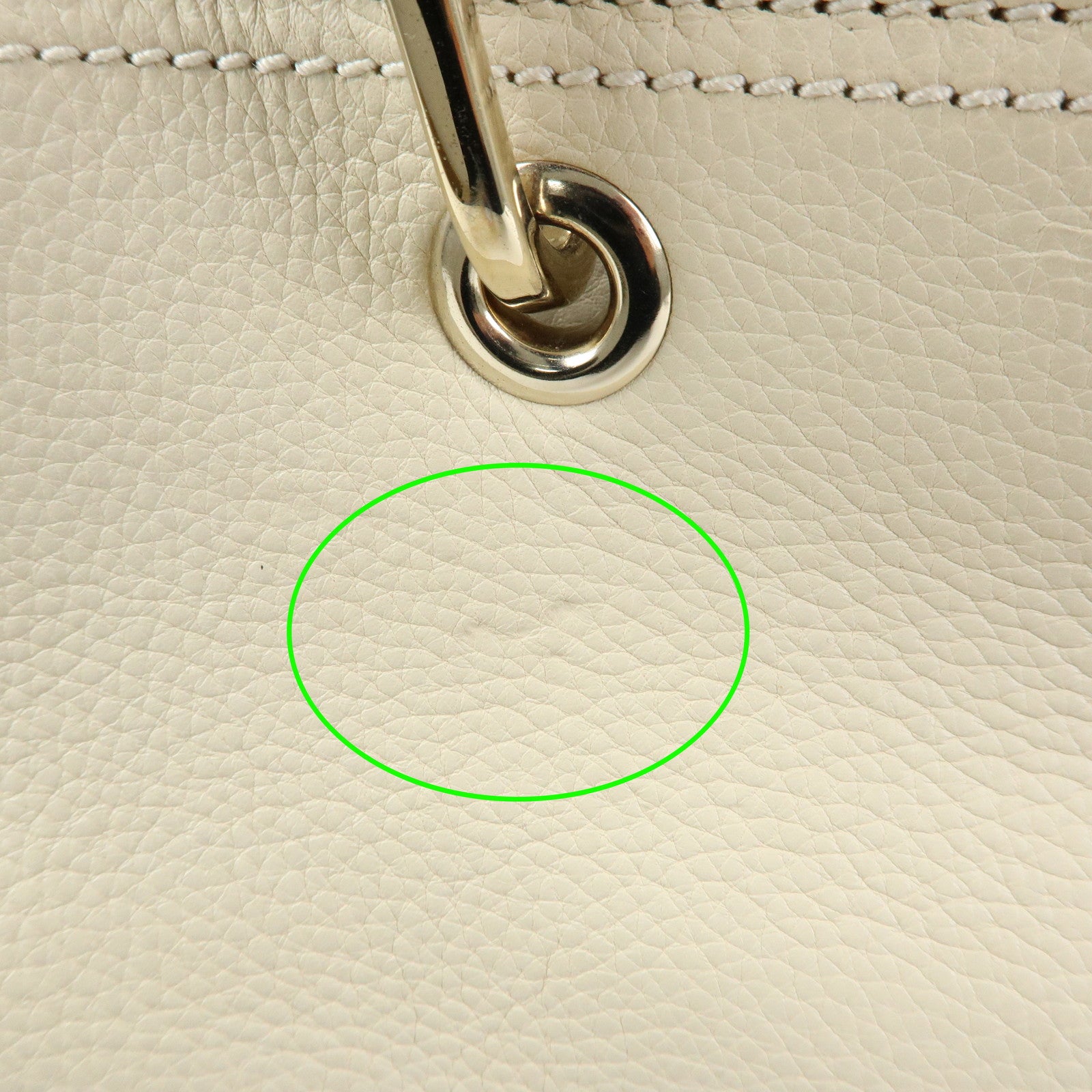 GUCCI Bamboo Shopper Medium 2Way Bag Shoulder Bag Ivory 323660