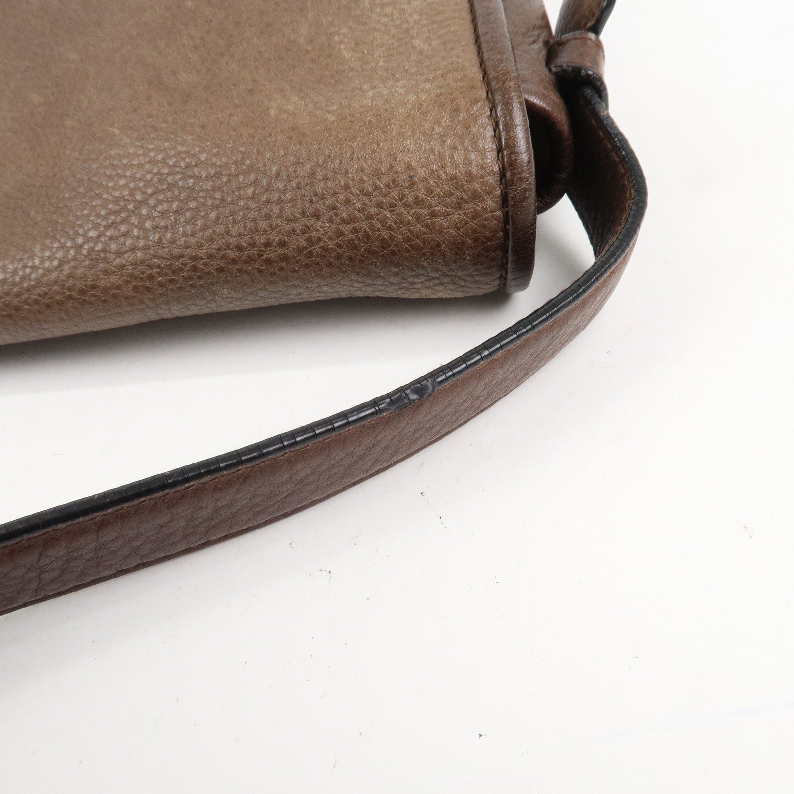 LOEWE Heritage Leather Shoulder Bag Cross Body Bag Brown