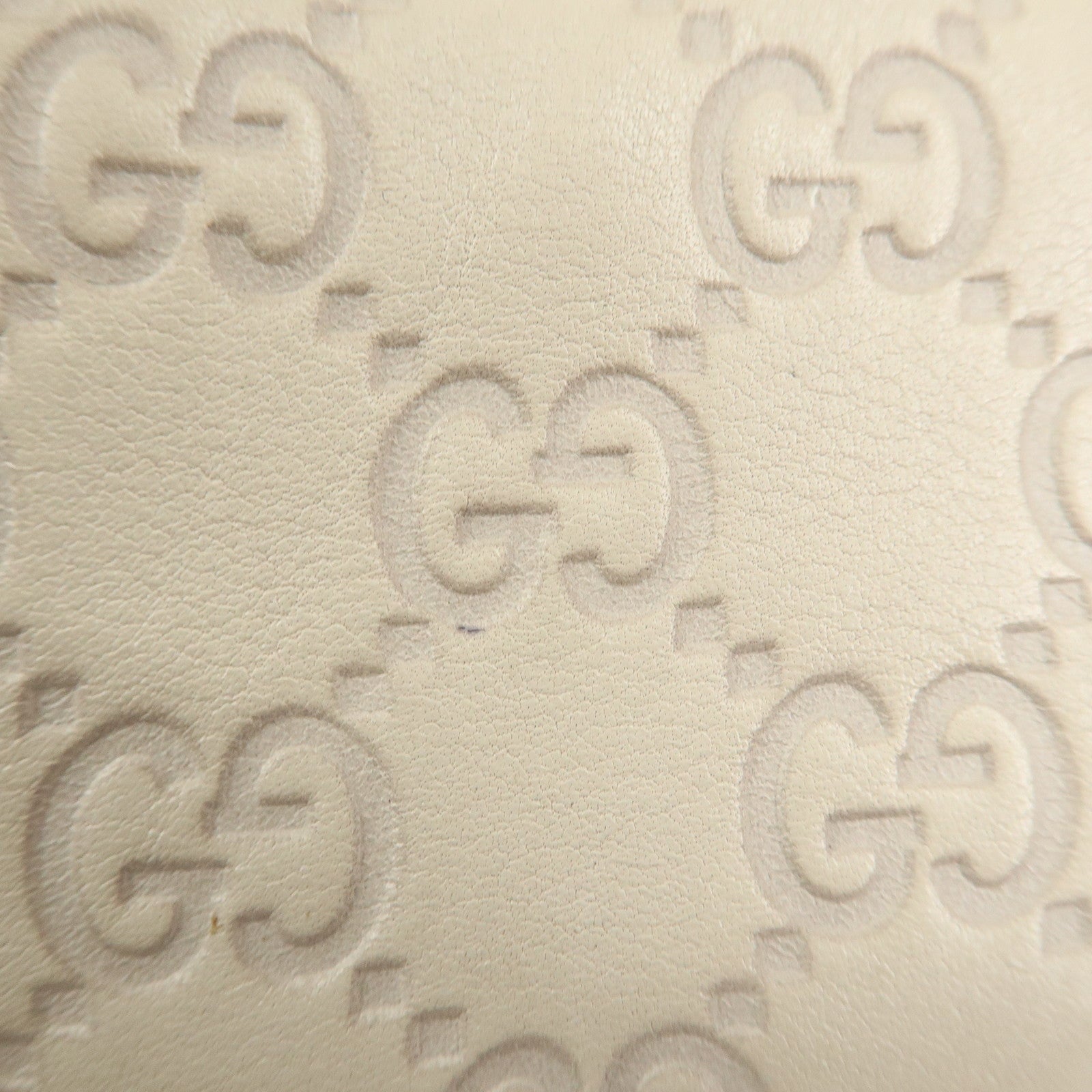 GUCCI Guccissima Leather Coin Case Key Case Ivory 233183 Used