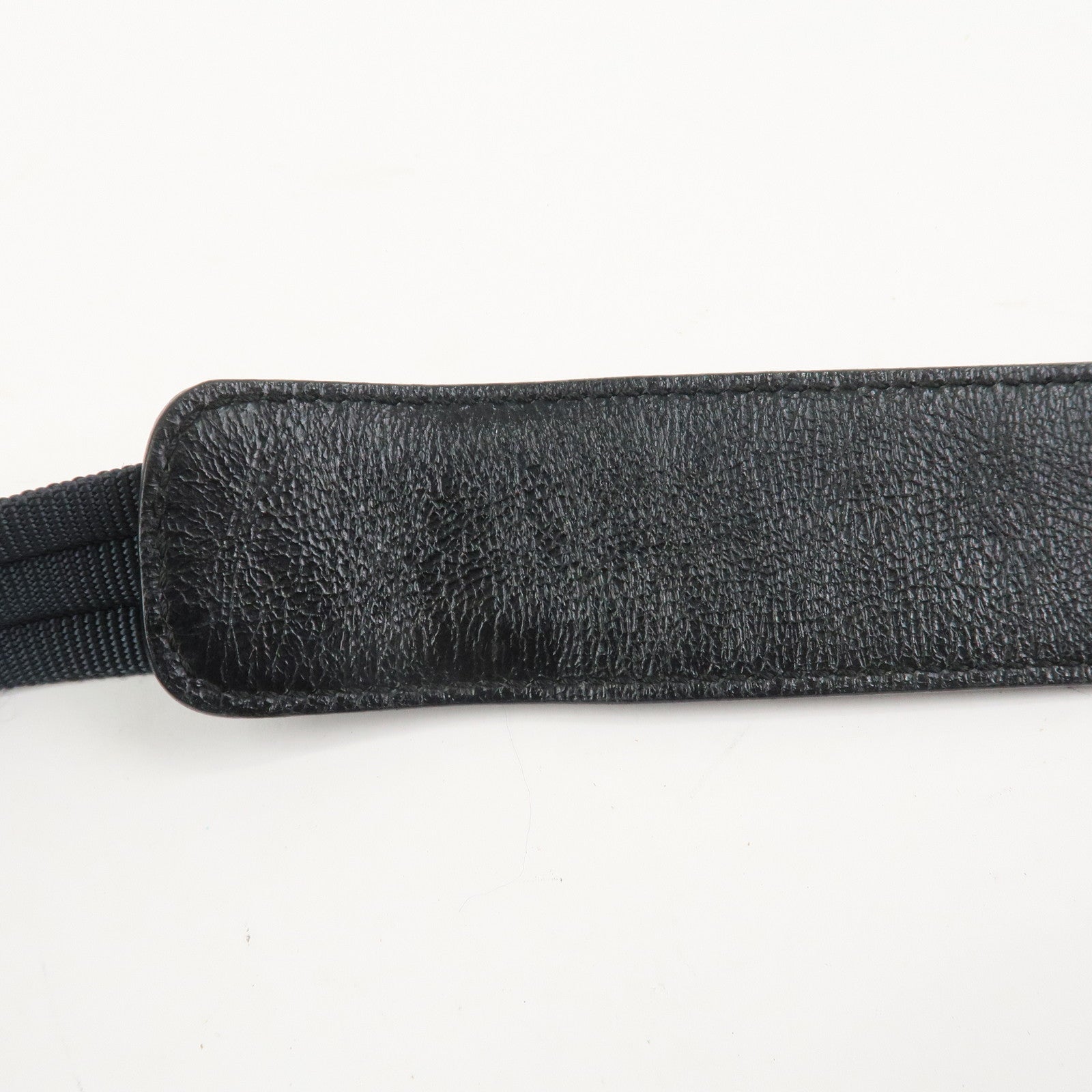 Ferragamo Gancini Canvas Leather Shoulder Bag Navy Black