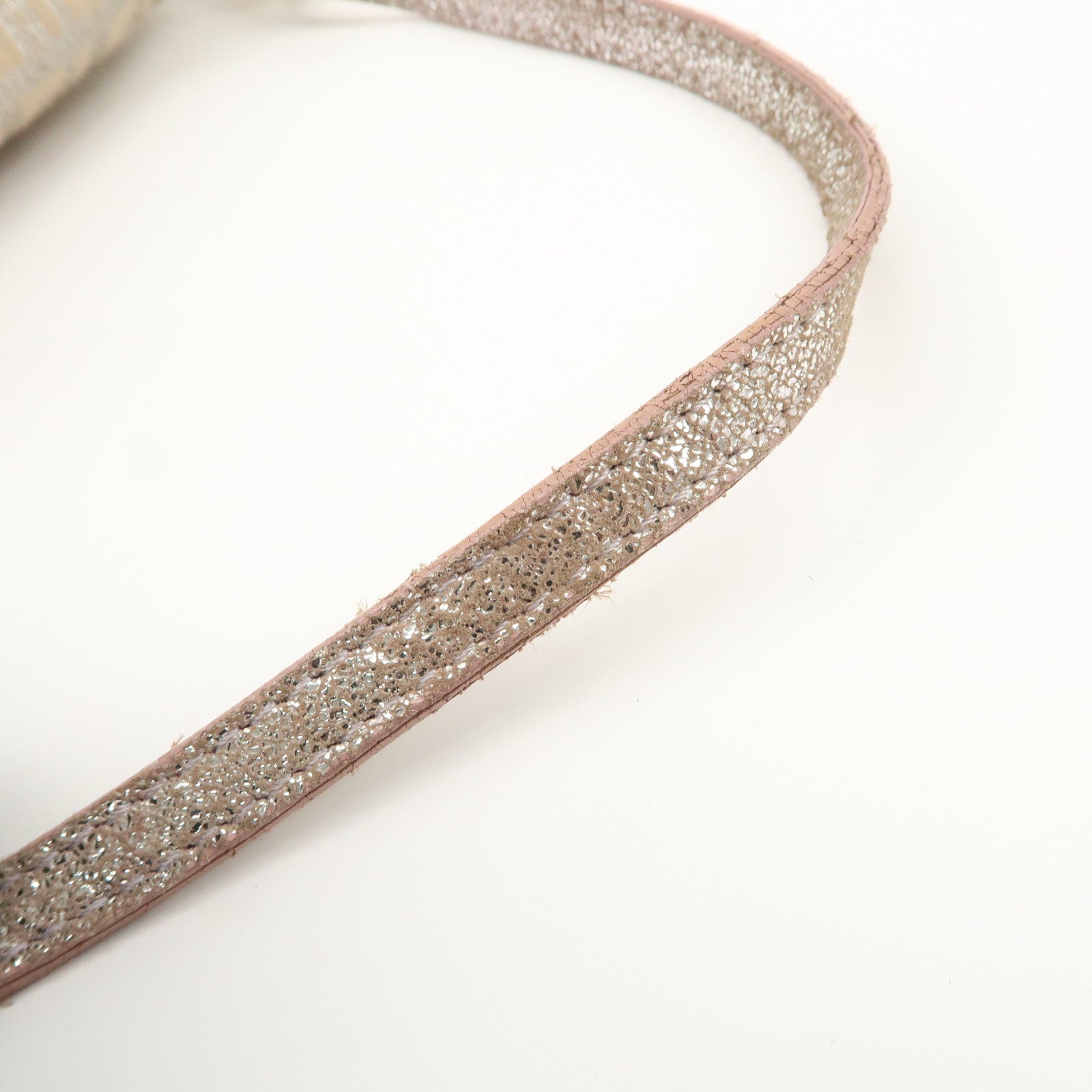 FENDI Mini Mamma Baguette Zucchino Canvas Leather Shoulder Bag 8BR180 Used