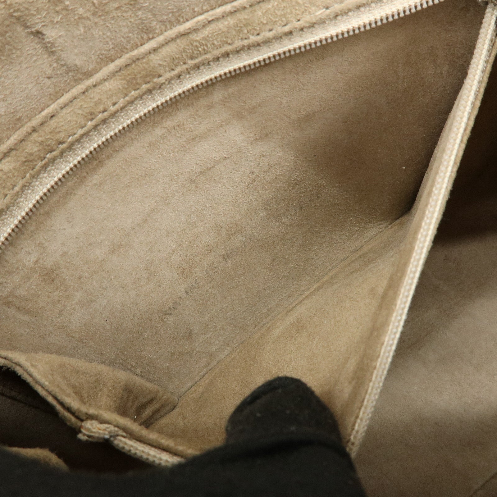 CHANEL Chocolate Bar Chanel 2.55 Suede Chain Shoulder Bag Beige