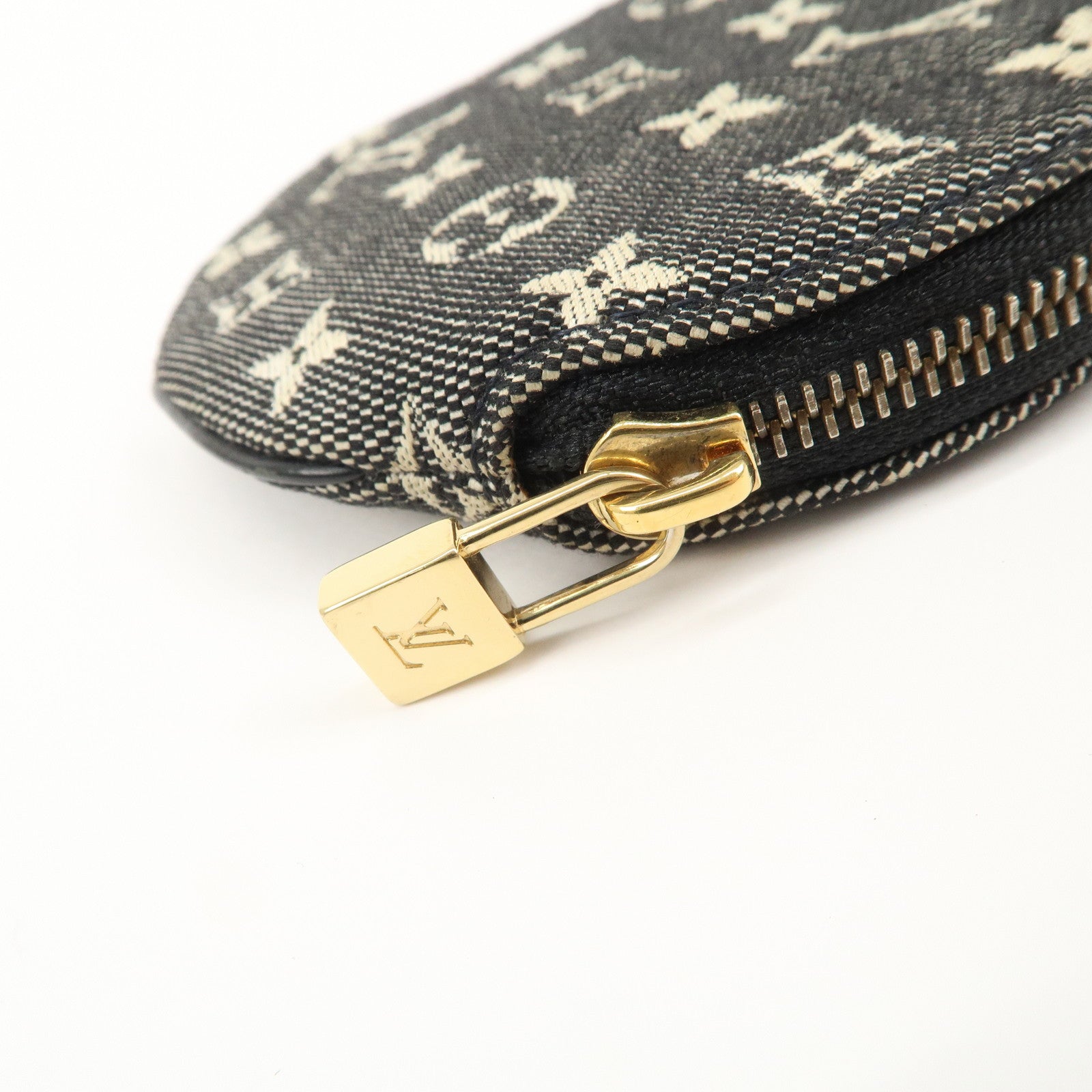 Louis Vuitton Monogram Mini Lin Porte Monnaie Round Coin Case M92453 Used