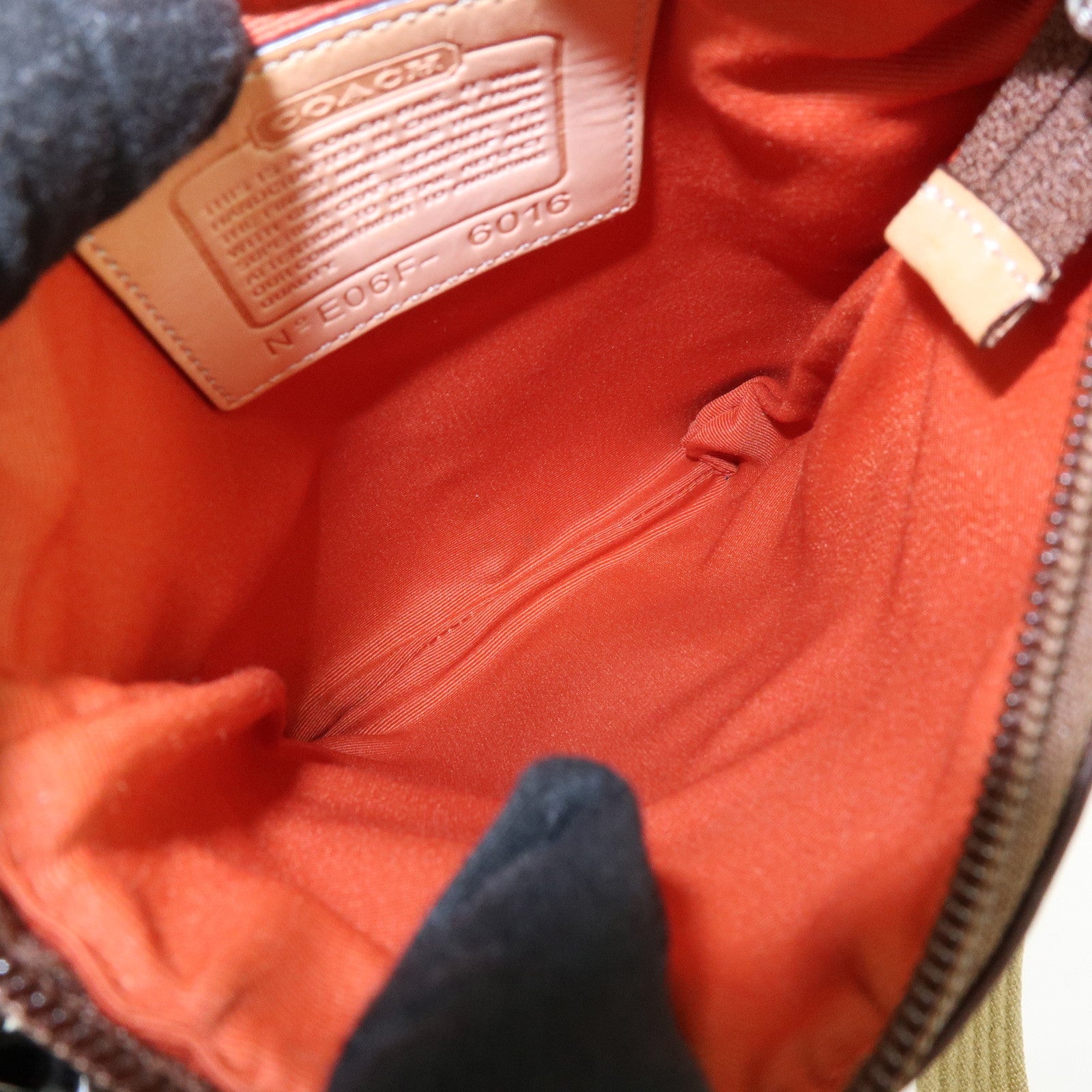 COACH Signature Set of 2 Canvas Leather Shoulder Bag Black Beige