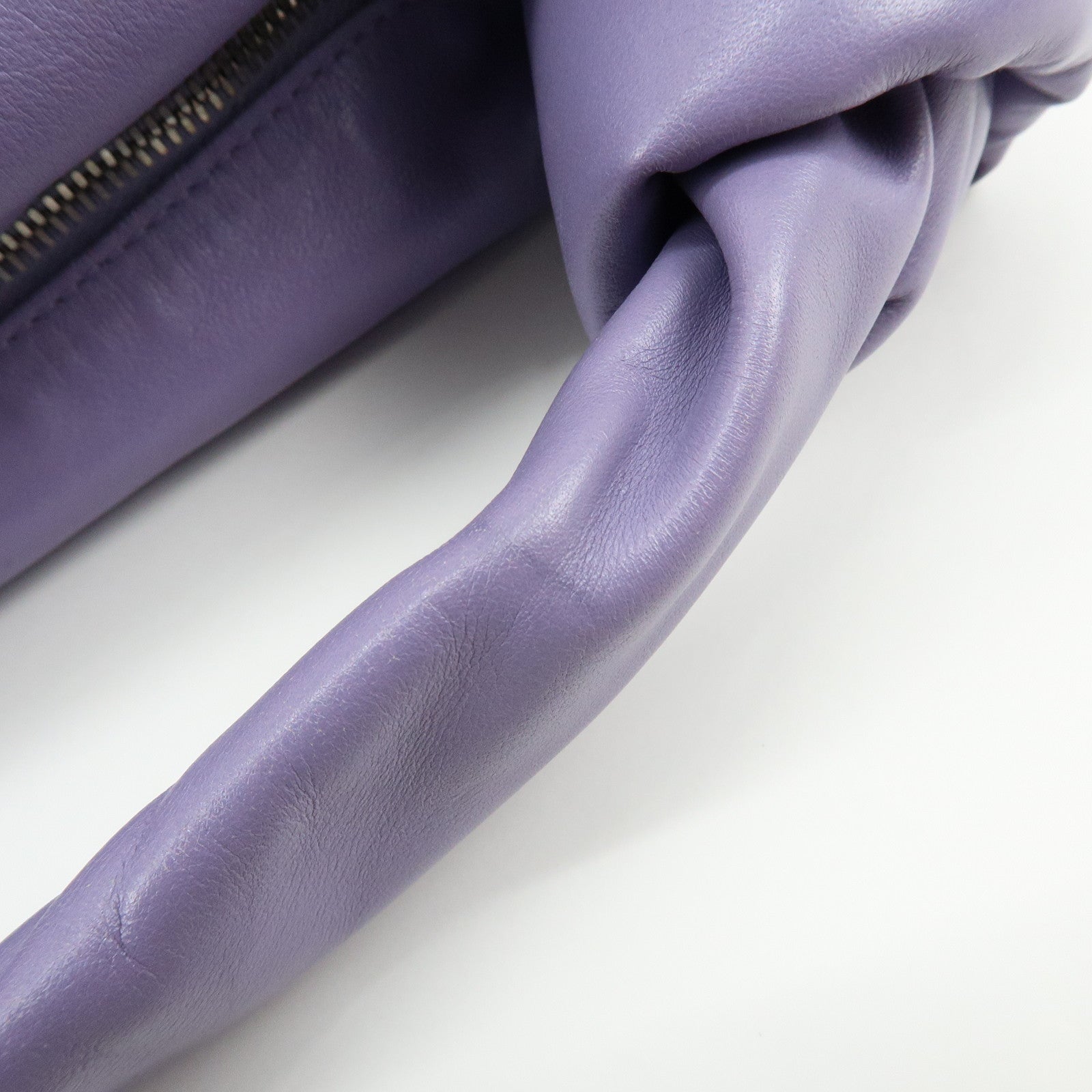 BOTTEGA VENETA Double Knot Leather Hand Bag Purple