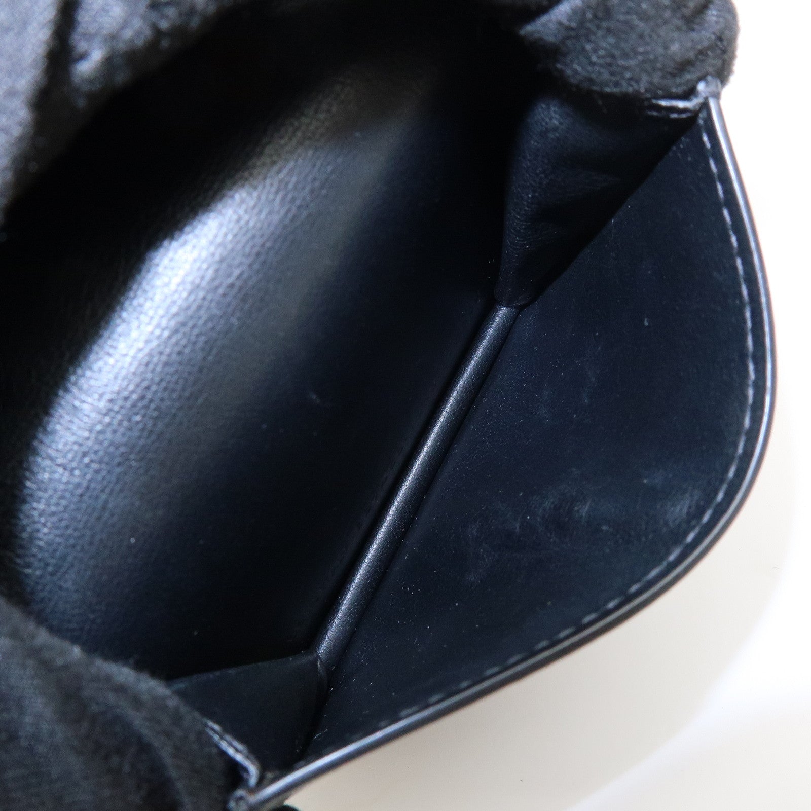 BALENCIAGA Logo Leather Bi-fold Compact Flap Wallet Black 637450