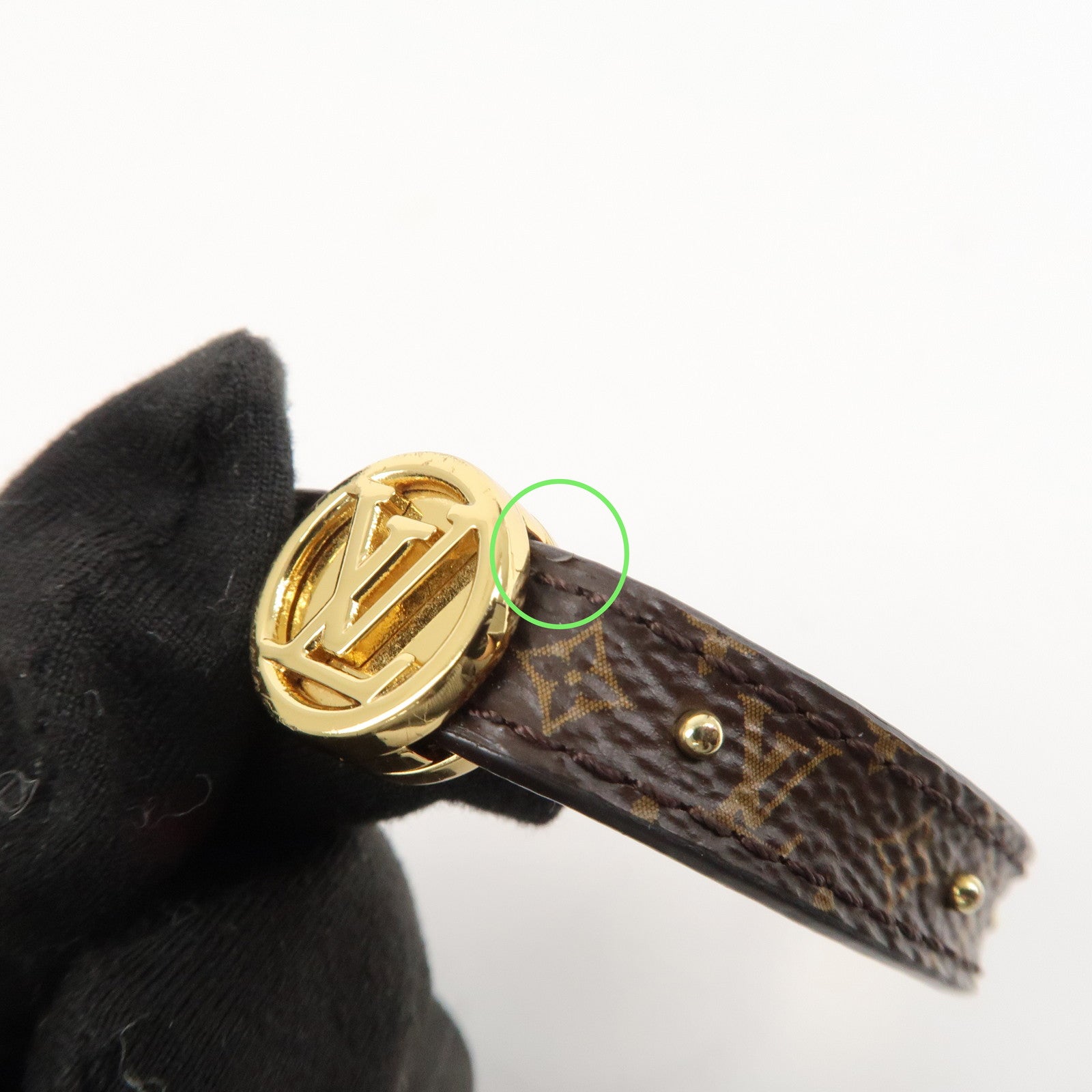 Louis Vuitton Monogram LV Circle Reversible Bracelet M6268E Used