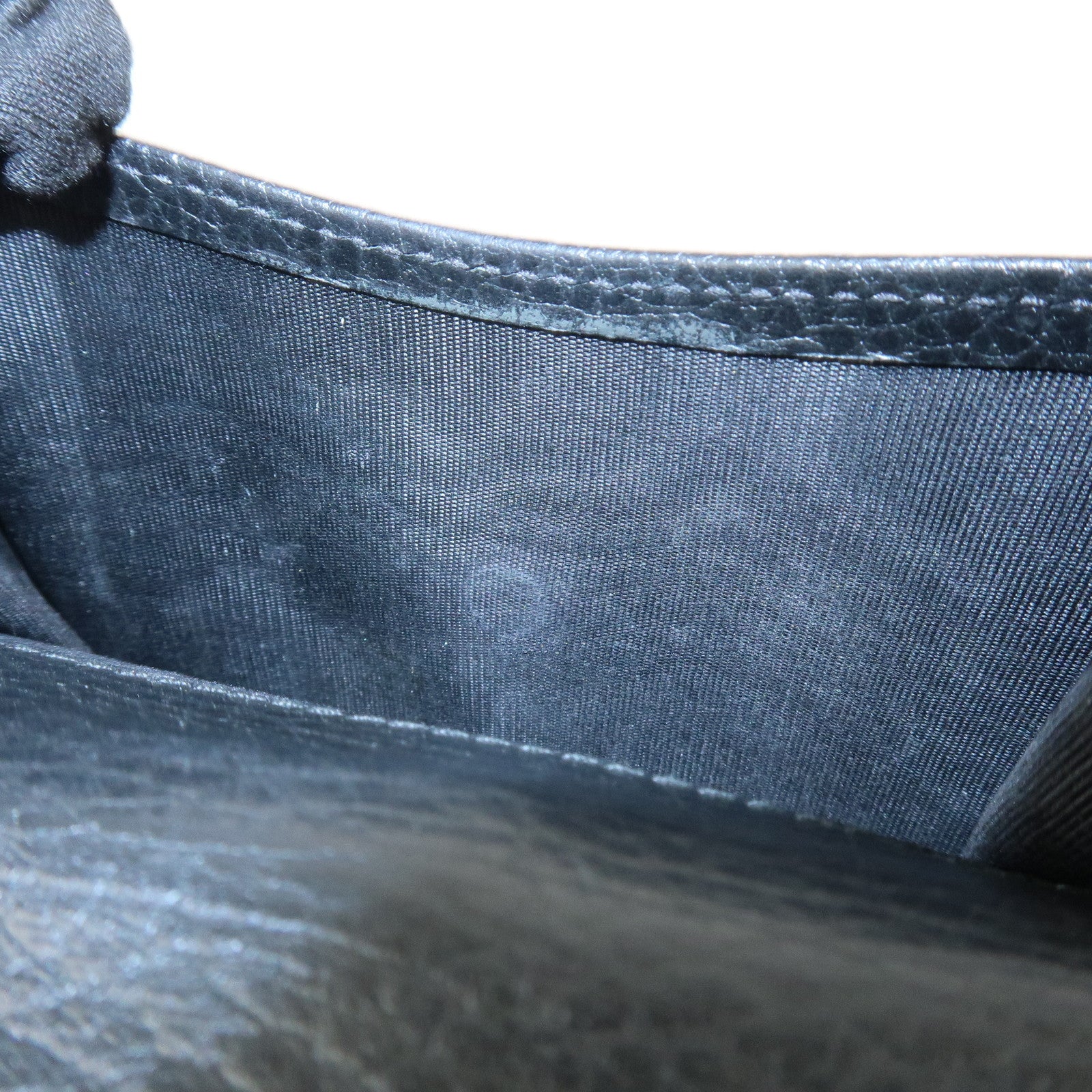 GUCCI GG Marmont Leather Double Hook Wallet Black 456122 Used