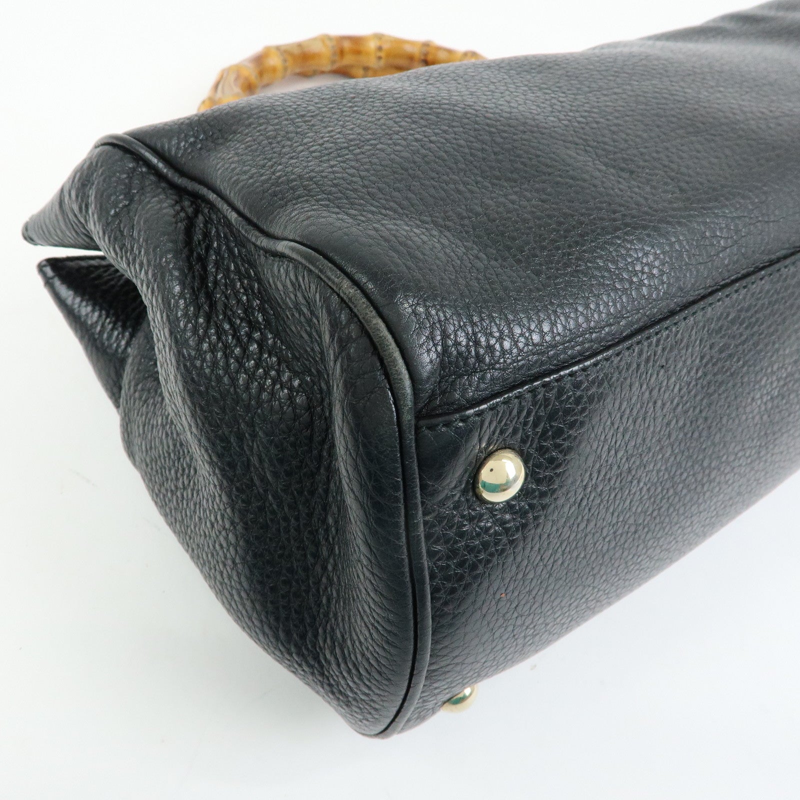 GUCCI Bamboo Shopper Medium Leather 2Way Hand Shoulder Bag 323660