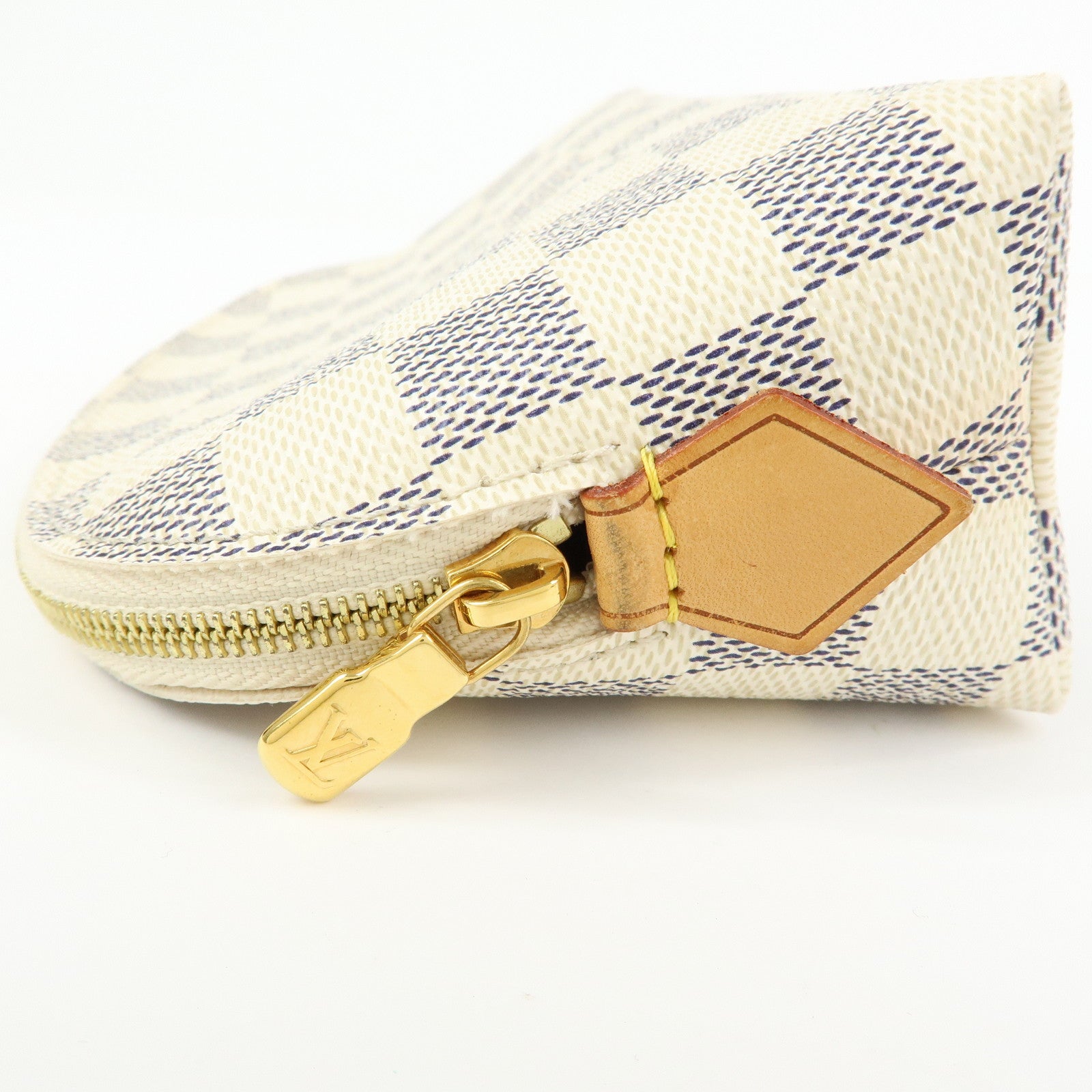Louis Vuitton Damier Azur Canvas Pochette Cosmetic PM Pouch N60024