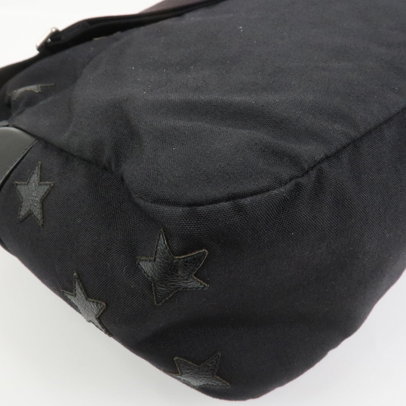 SAINT LAURENT PARIS Canvas Leather Crossbody Shoulder Bag Star