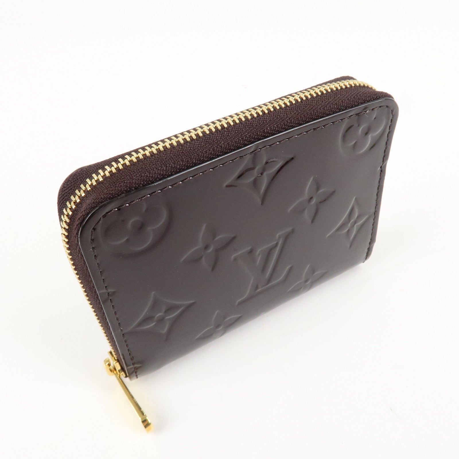 Louis Vuitton Monogram Vernis Zippy Coin Purse Amarante M93607 Used