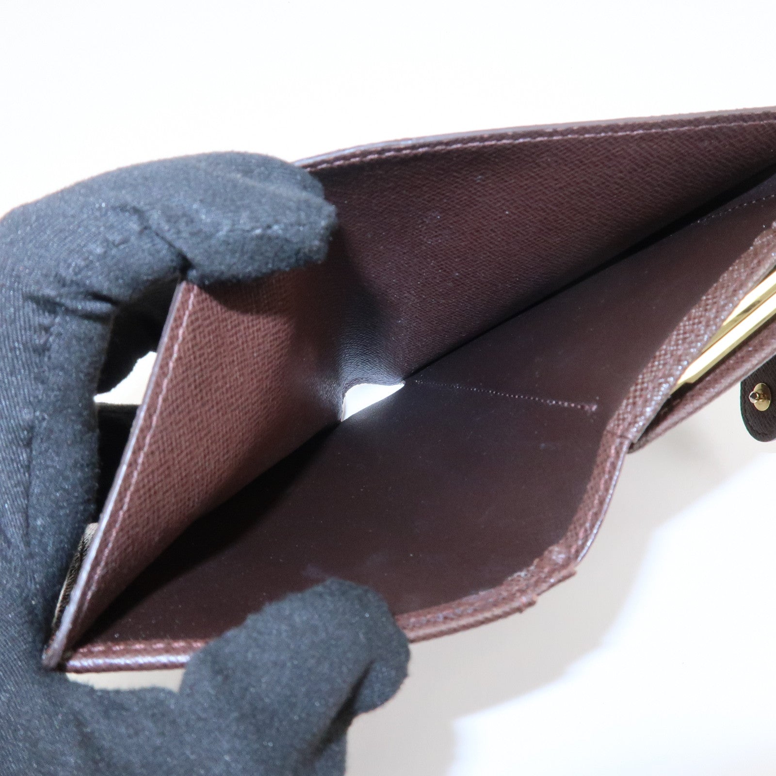 Louis Vuitton Damier Portefeuille Viennois Canvas Bi-fold Wallet Brown N61674