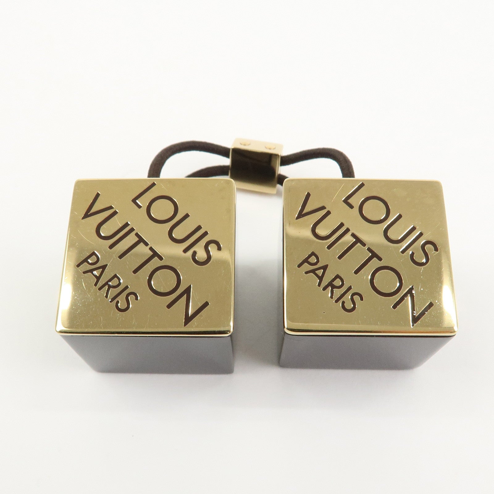 Louis Vuitton Hair Cube Plastic Hair Accessory Dark Brown