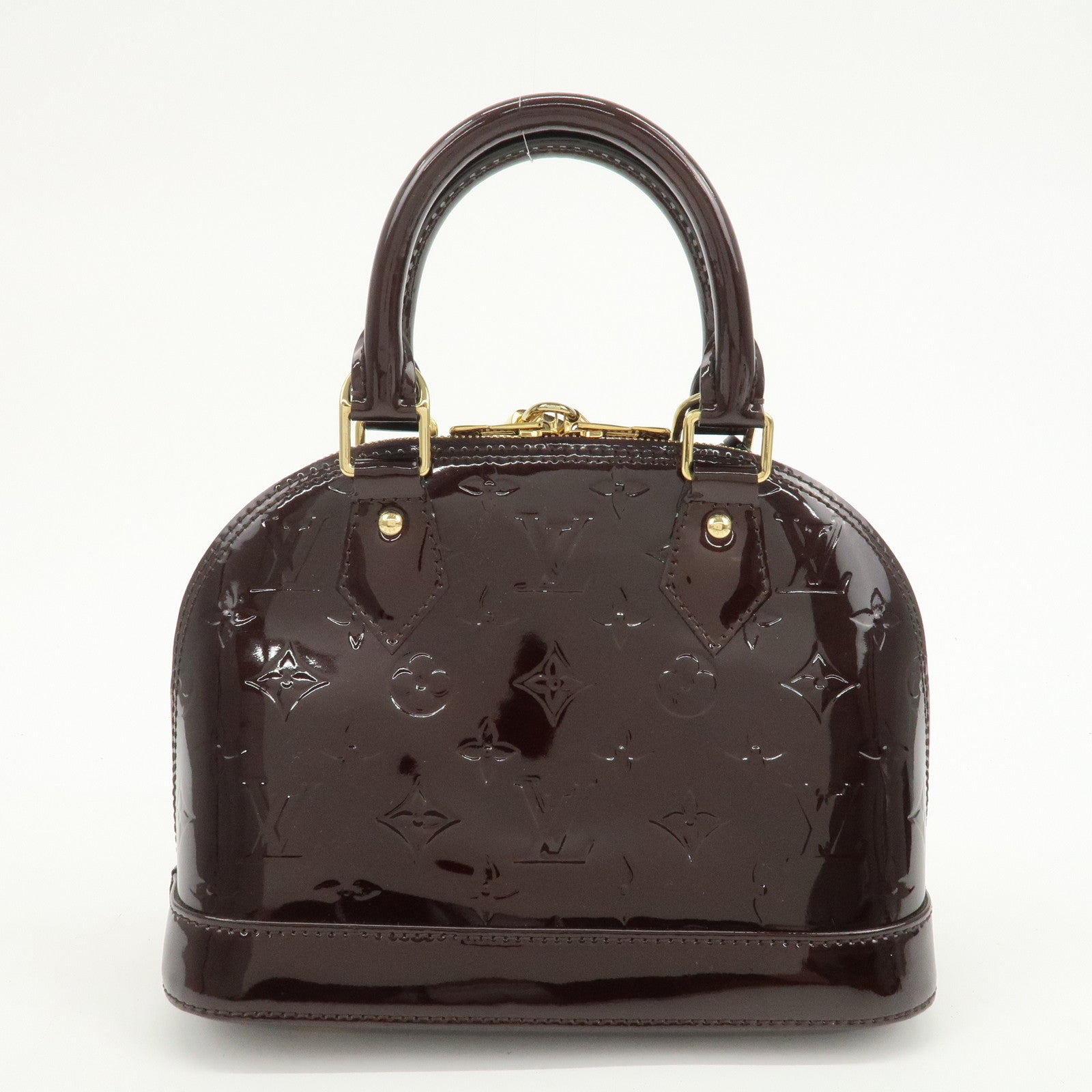 Louis Vuitton Monogram Vernis Alma BB 2Way Hand Bag Amarante M91678