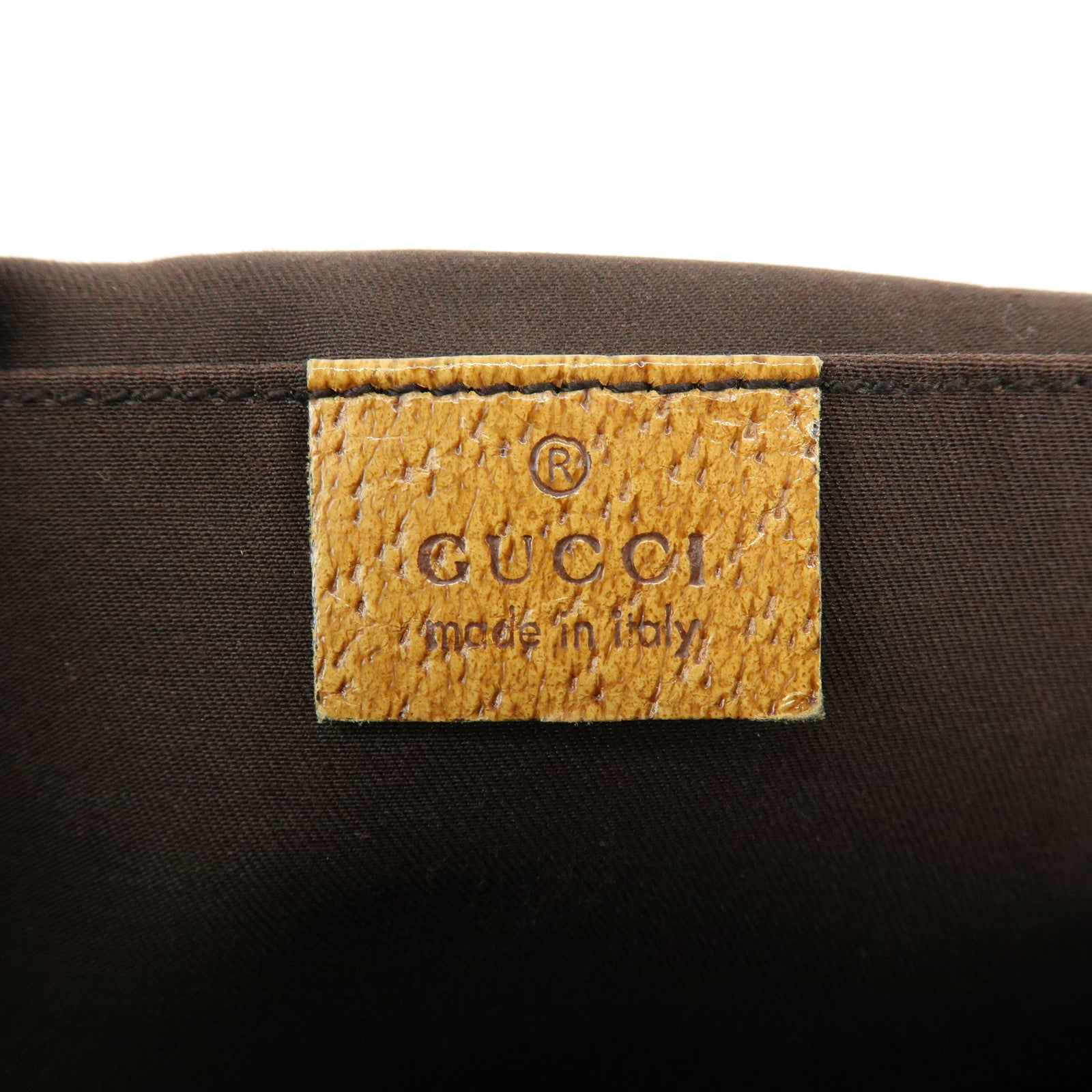 GUCCI GG Canvas Bamboo Leather Hand Bag Tote Bag Beige 124297