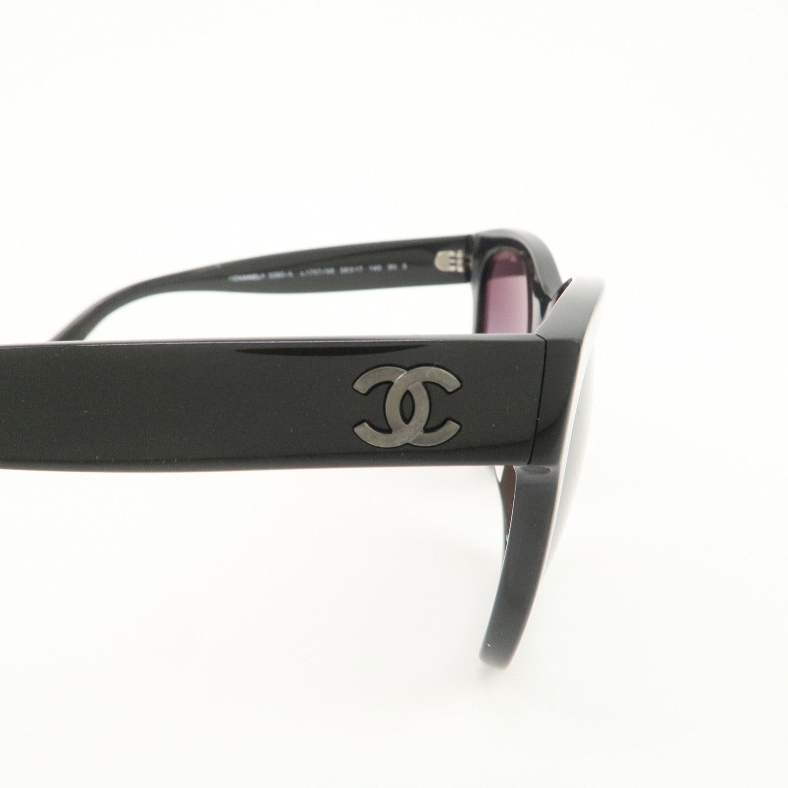 CHANEL Plastic Sunglasses Dark Brown 5380-A c.1707/S6 56□17 140 3NS